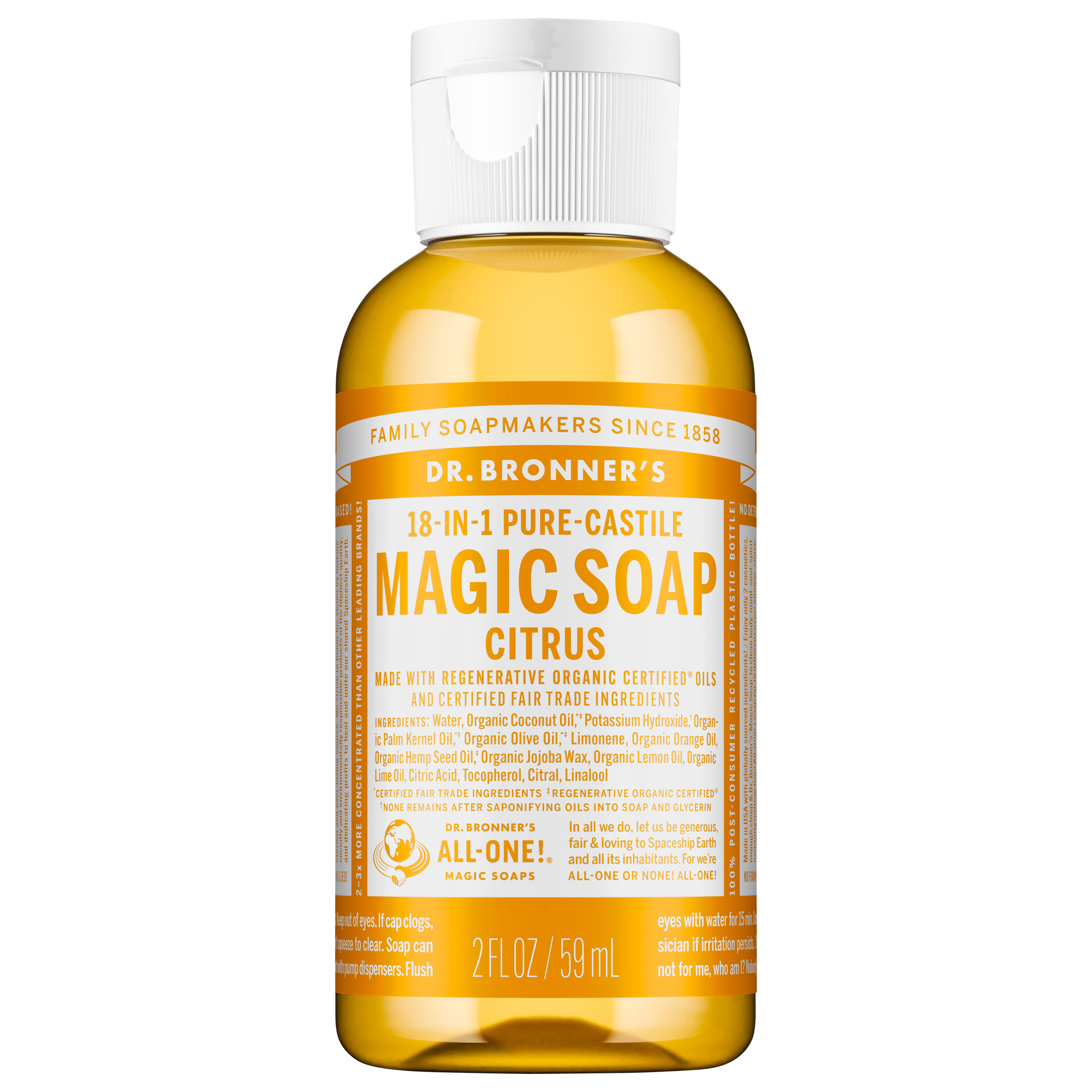 Dr. Bronner's 18-In-1 Hemp Pure-Castile Soap Citrus