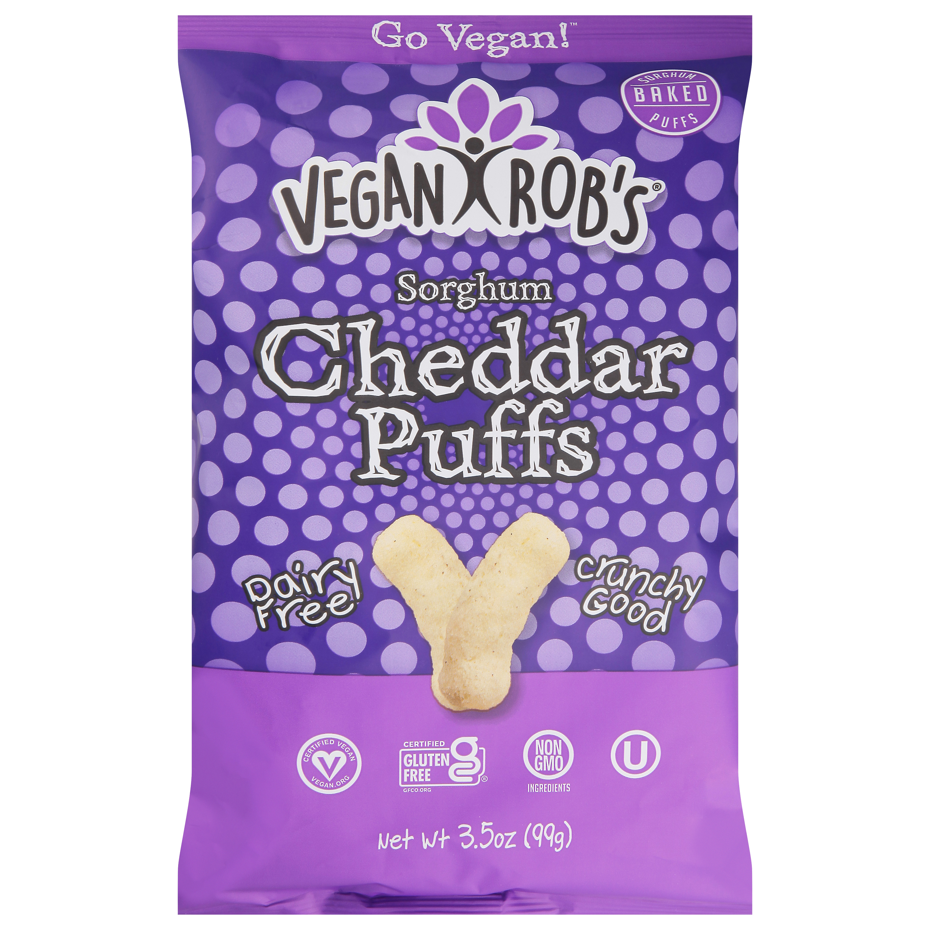 Vegan Rob's Sorghum Baked Cheddar Puffs