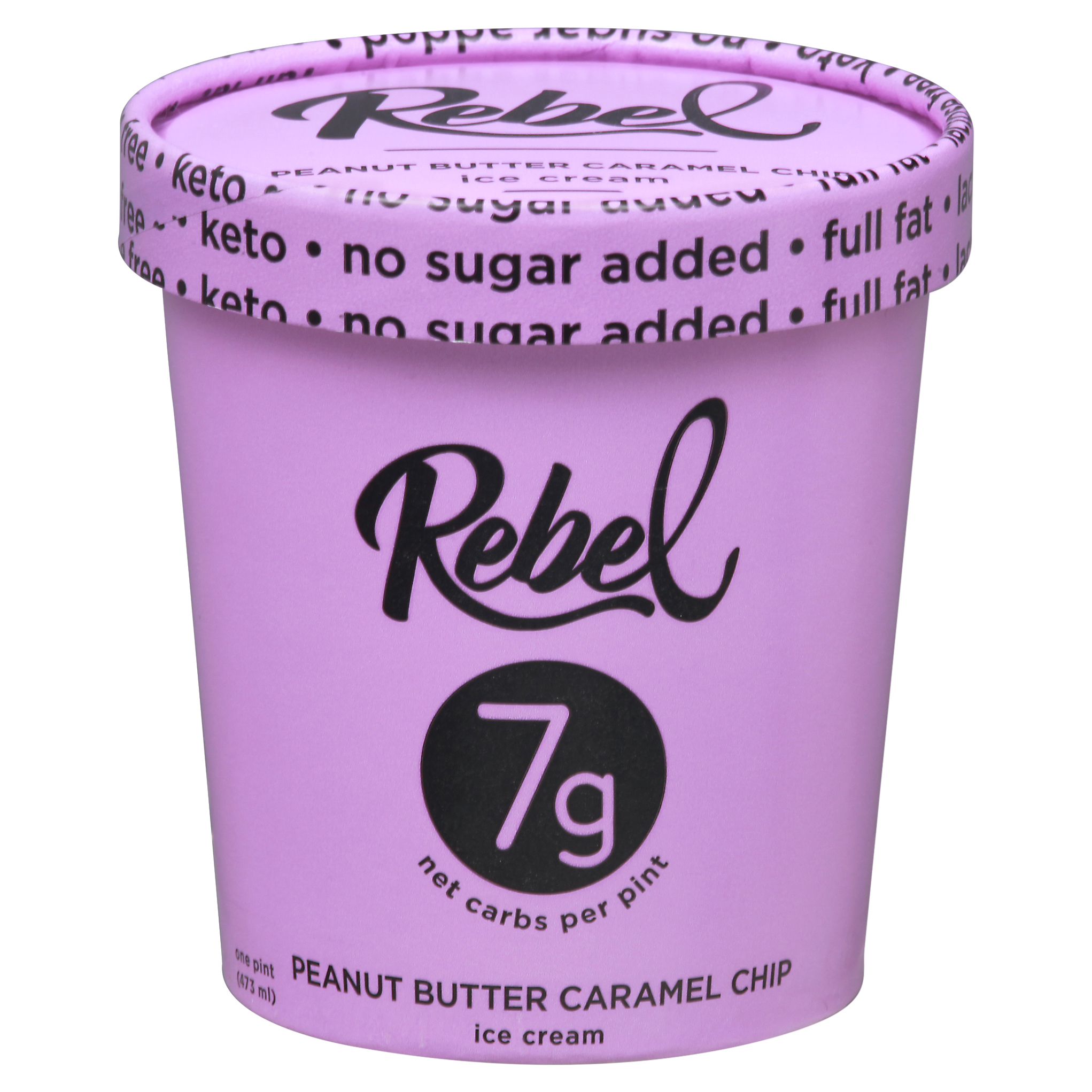 Rebel Peanut Butter Caramel Chip Ice Cream