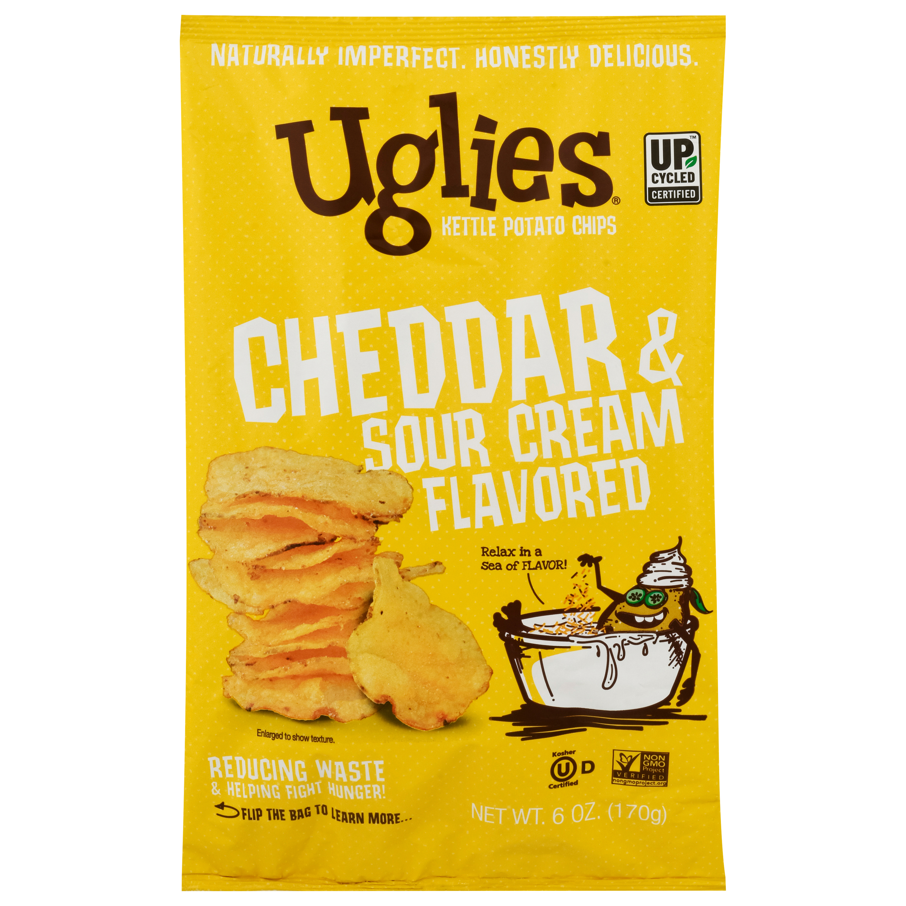 Uglies Cheddar & Sour Cream Flavored Kettle Potato Chips