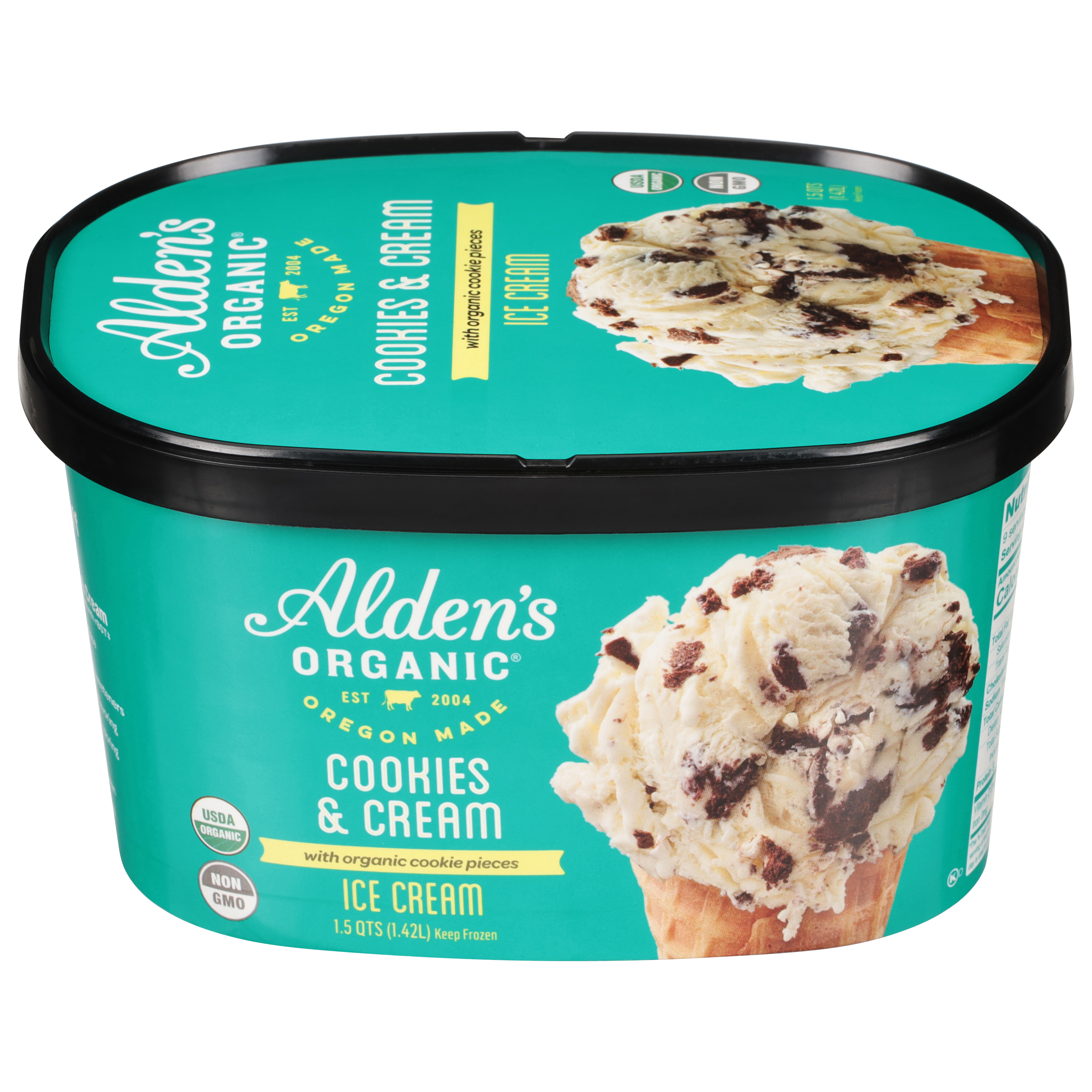 Alden's Organic Cookies & Cream Ice Cream