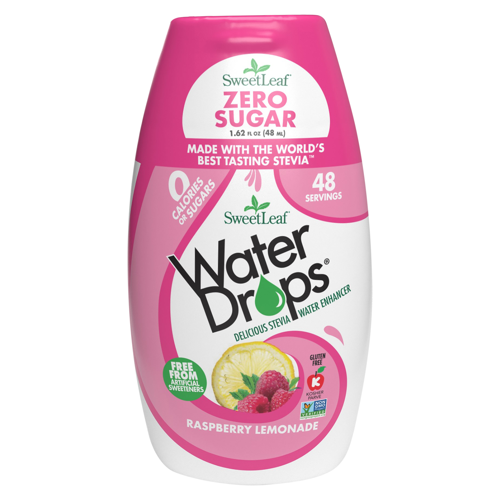 SweetLeaf Water Drops Zero Sugar Raspberry Lemonade Delicious Stevia Water Enhancer