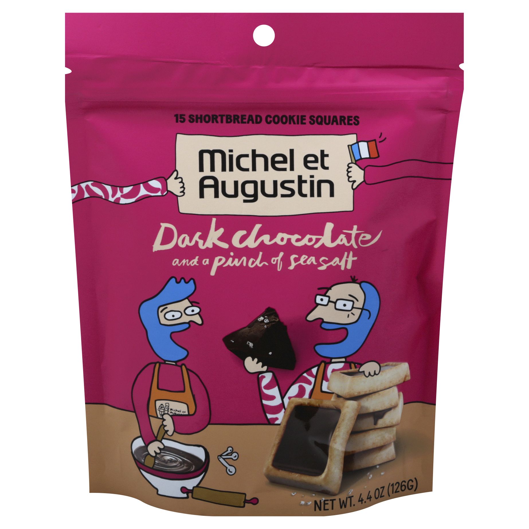 Michel et Augustin Shortbread Dark Chocolate and a Pinch of Salt Cookie Squares