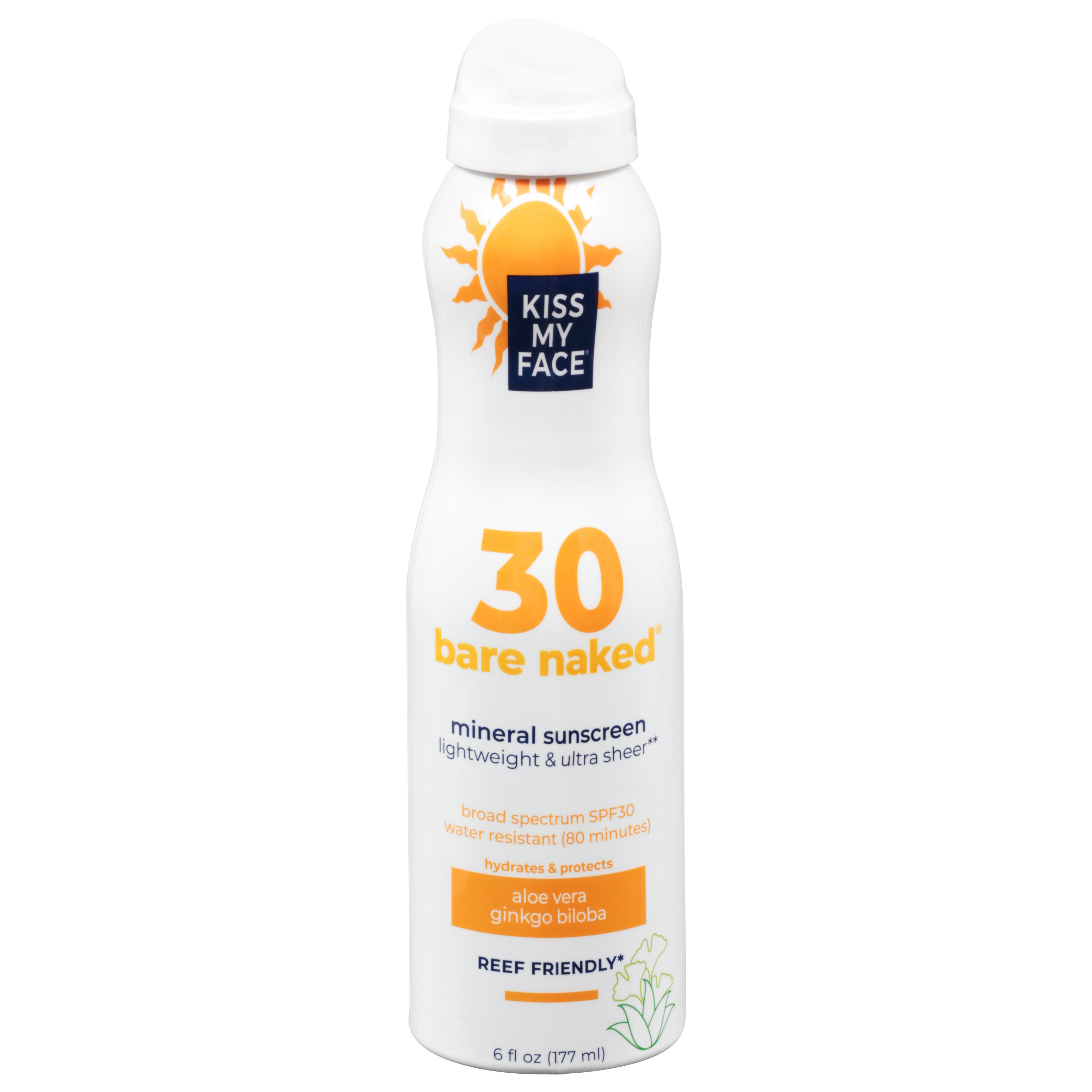 Kiss My Face Mineral Aloe Vera Ginkgo Biloba Broad Spectrum SPF 30 Sunscreen
