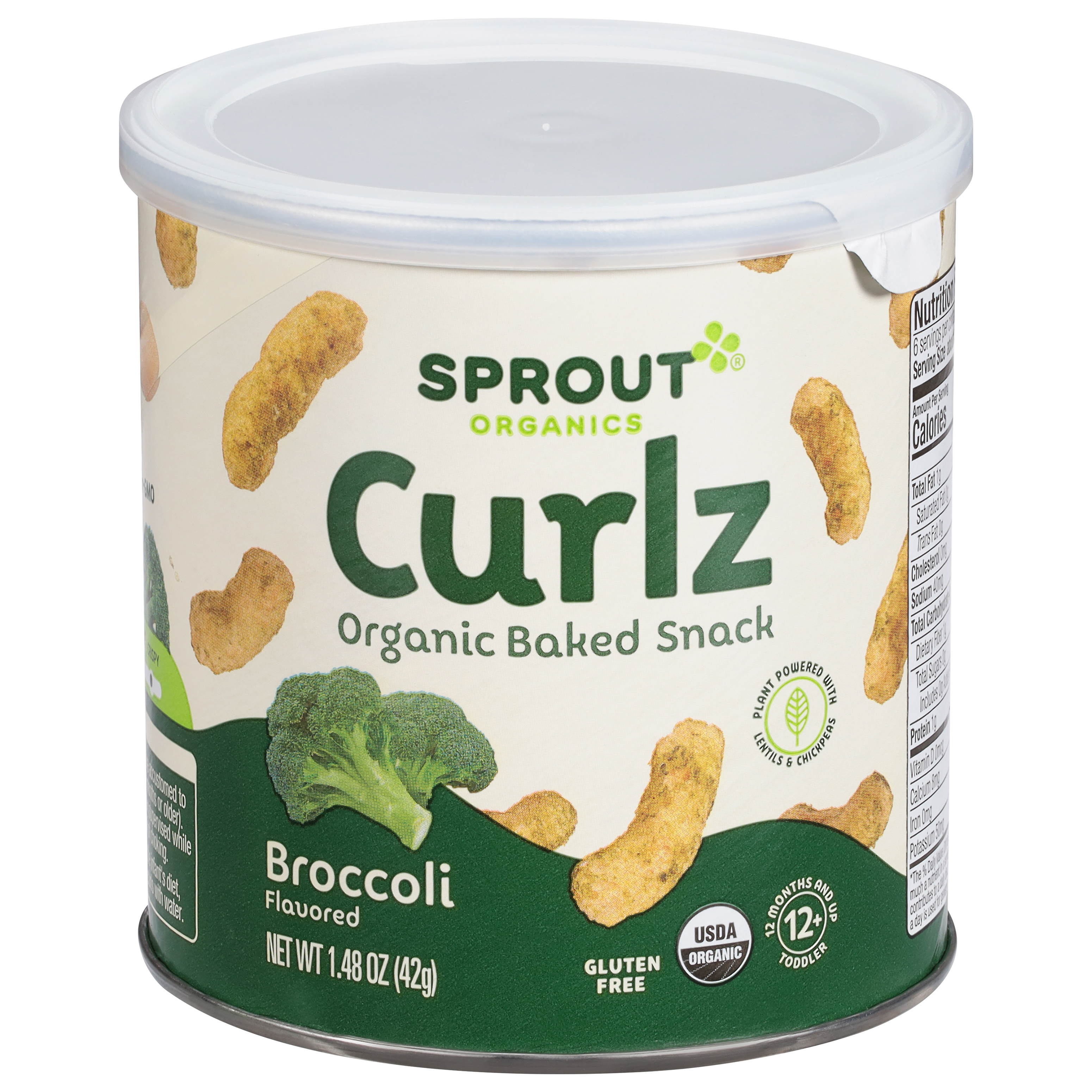 Sprout Organics Curlz 12 Months & Up Organic Broccoli Flavored Baked Snack Toddler
