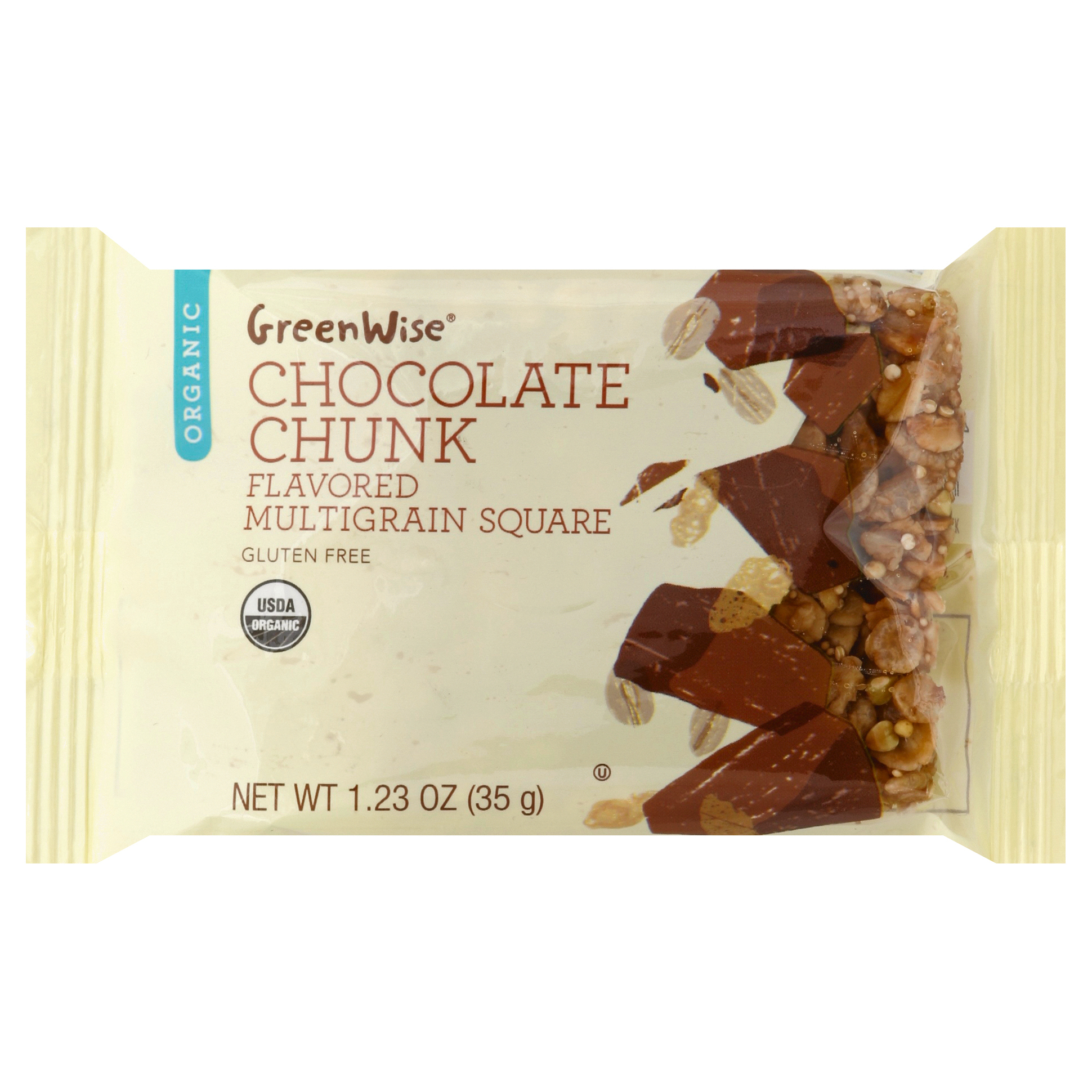 GreenWise Organic Chocolate Chunk Flavored Multigrain Square 1.23 oz