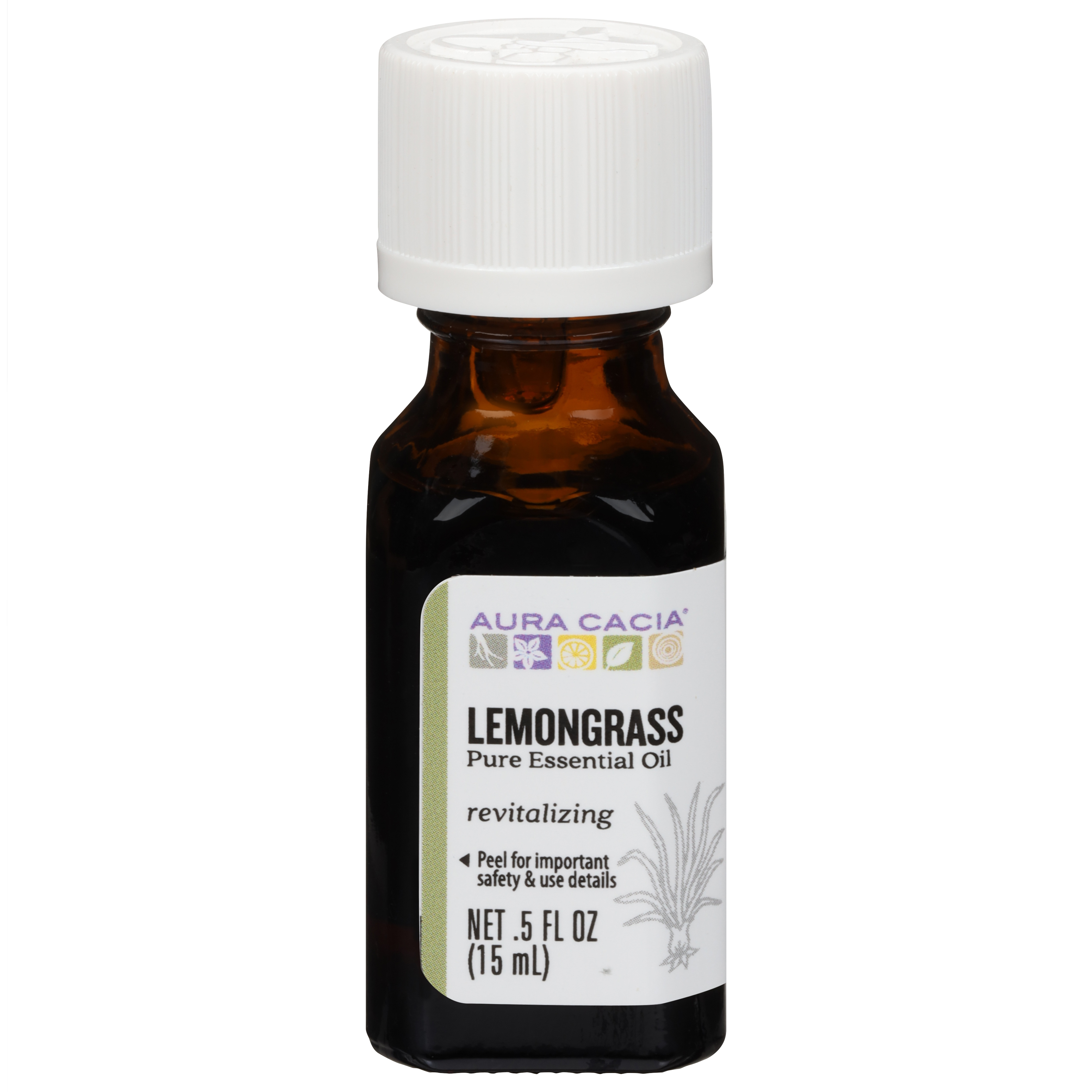 Aura Cacia Revitalizing Lemongrass Pure Essential Oil .5 fl oz