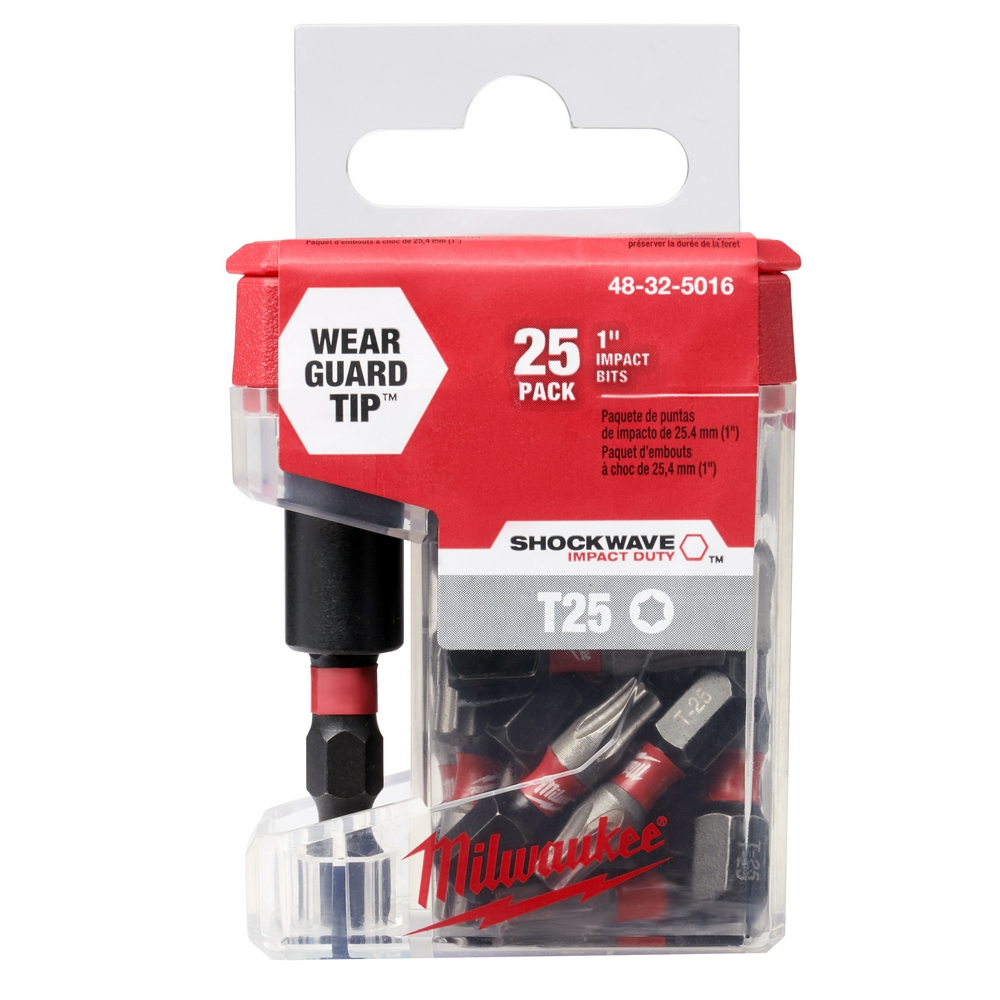SHOCKWAVE Impact T25 Insert Bits with Bit Holder 25PK