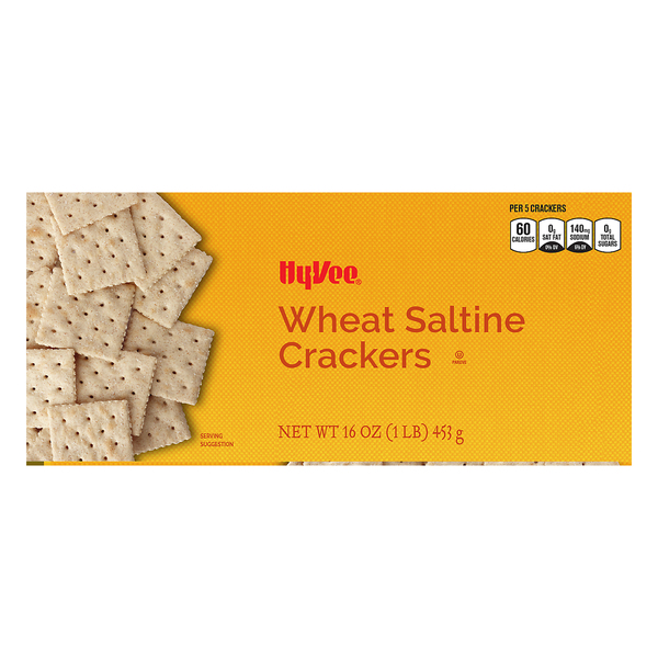 Hy-Vee Wheat Saltine Crackers 16 oz BOX