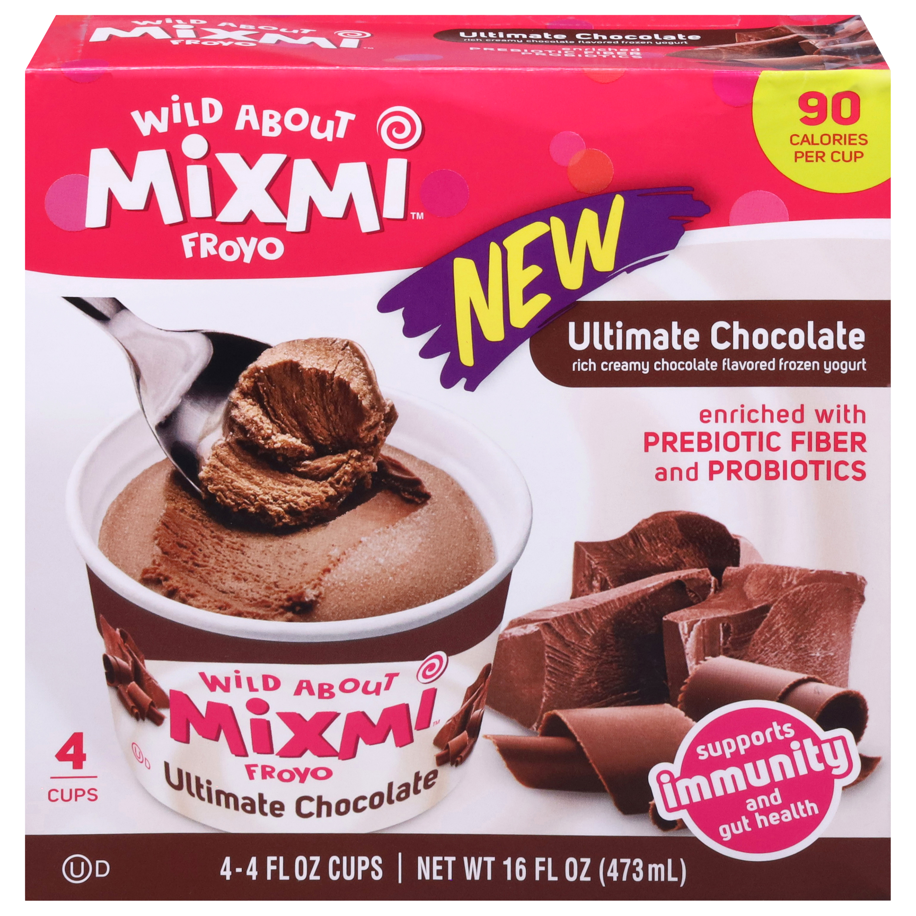 Mixmi Ultimate Chocolate Frozen Yogurt 4 - 4 fl oz Cups