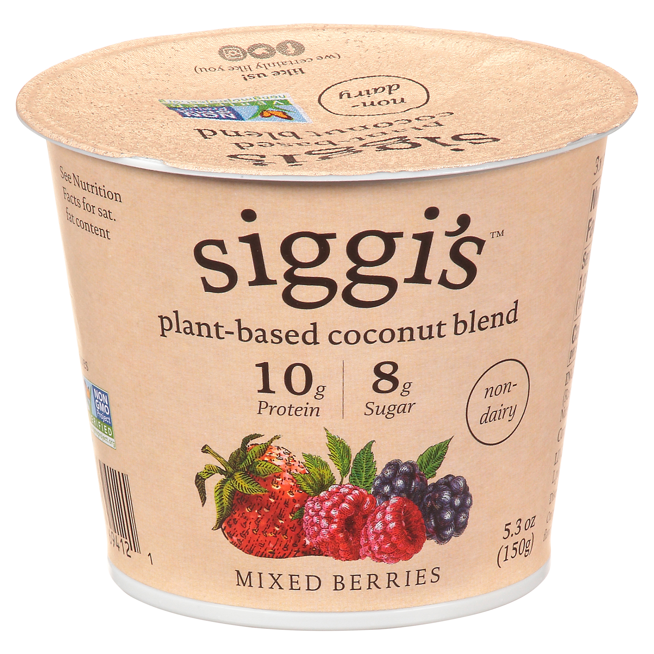 Siggi's Mixed Berries Plant-Based Coconut Blend 5.3 oz Cup\Tub