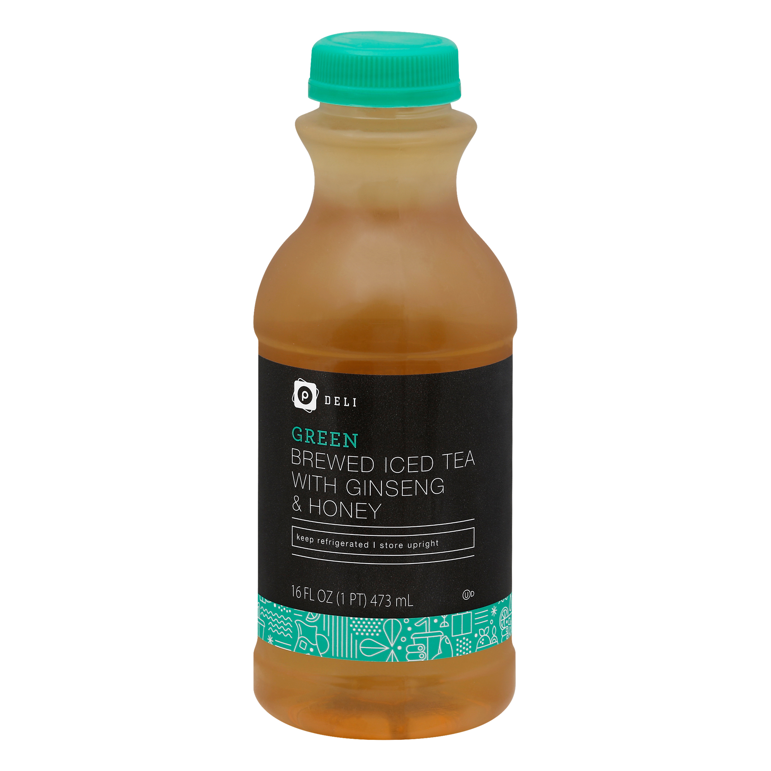 Publix Deli Ginseng & Honey Green Brewed Iced Tea 16.0 oz BOTTLE