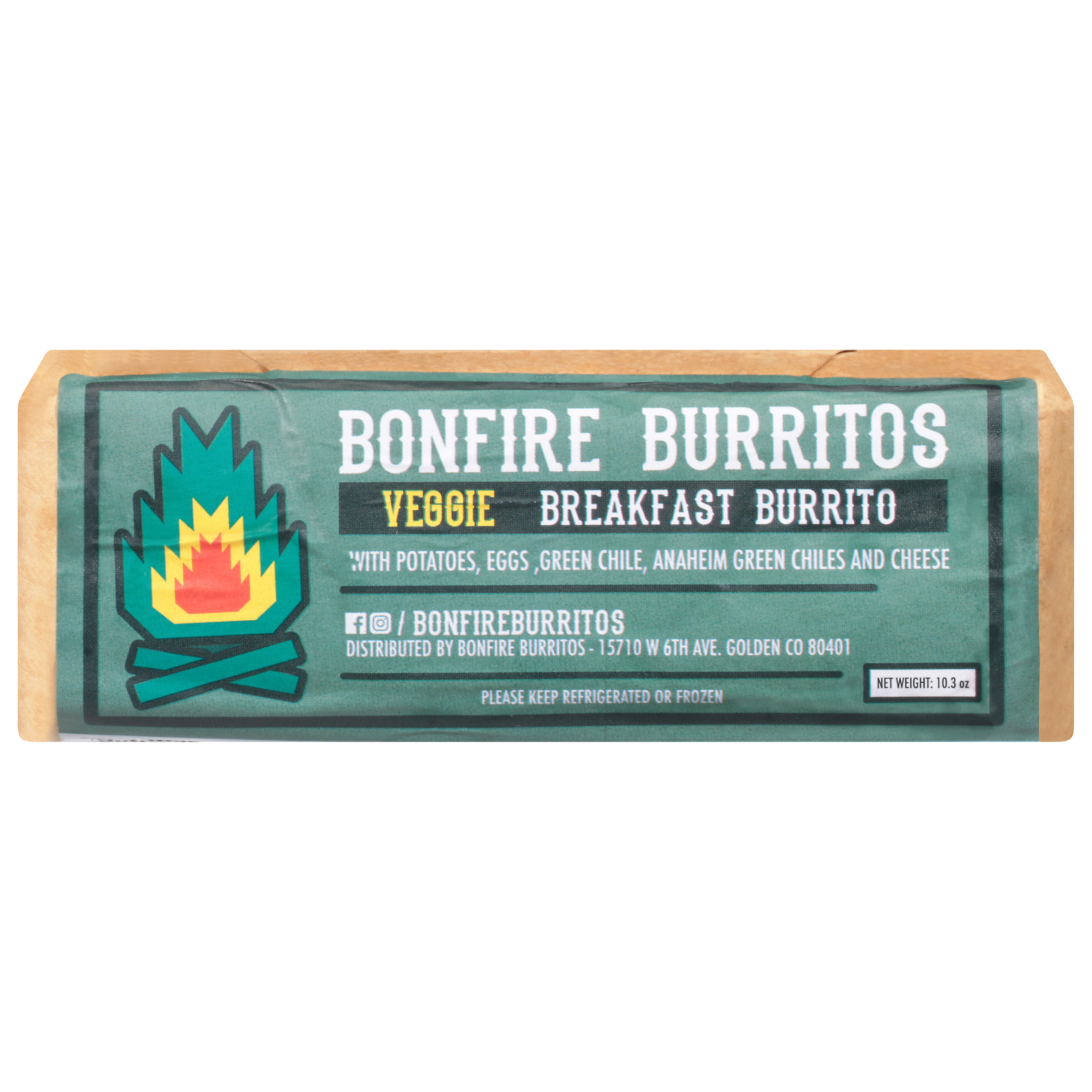 Bonfire Burritos Veggie Breakfast Burrito