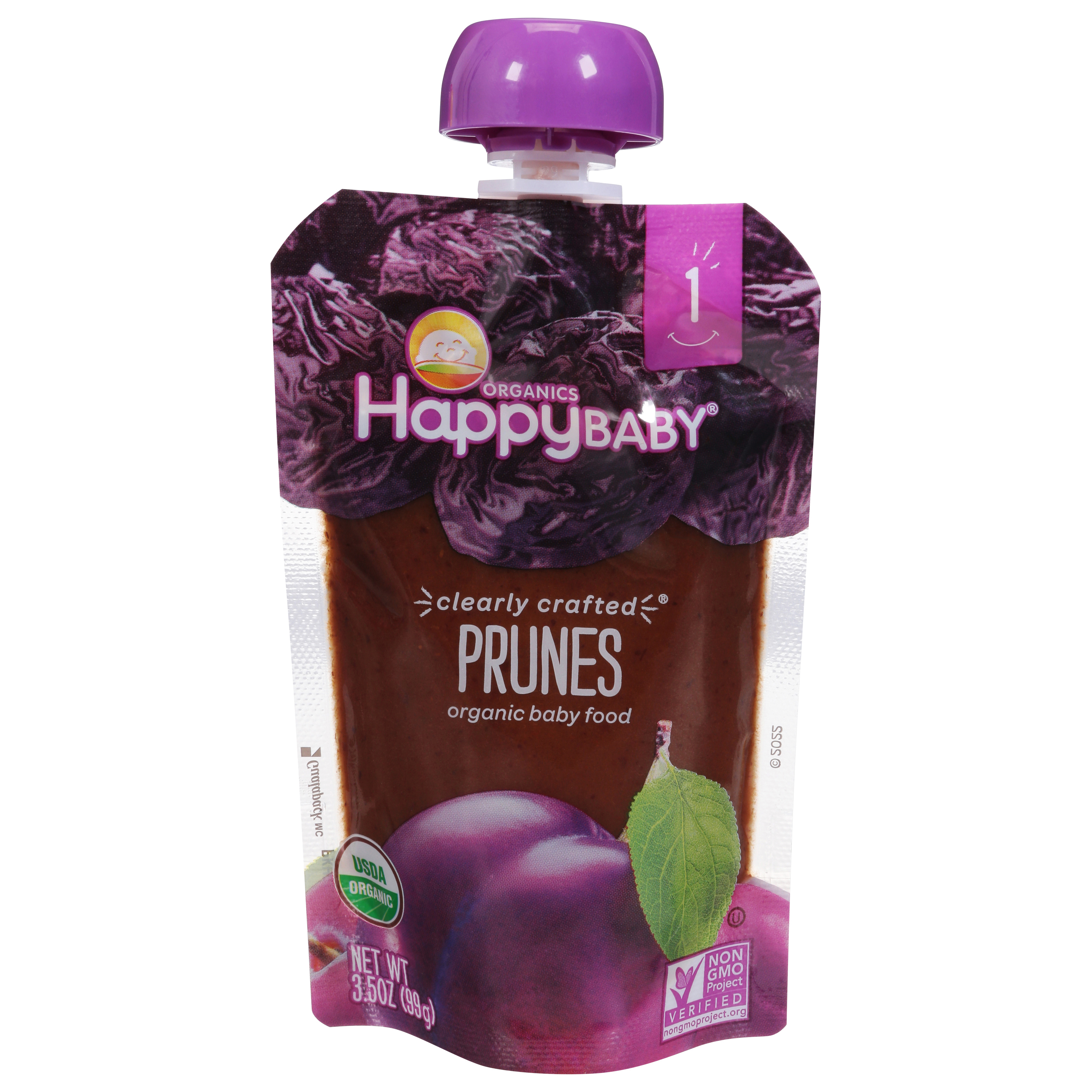 Happy Baby Organics Stage 1 Organic Prunes Baby Food