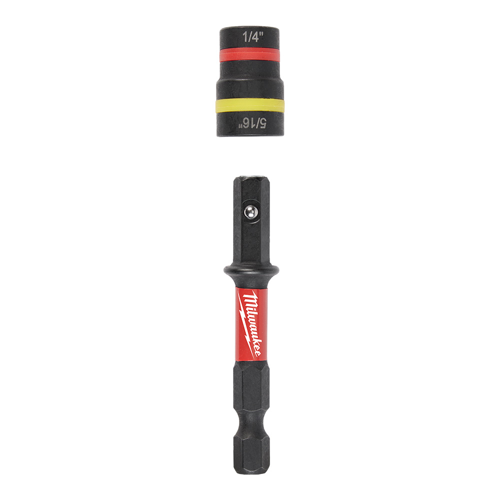 SHOCKWAVE Impact Duty 1/4" and 5/16" x 2-1/4" QUIK-CLEAR 2-in-1 Magnetic Nut Driver BULK 25