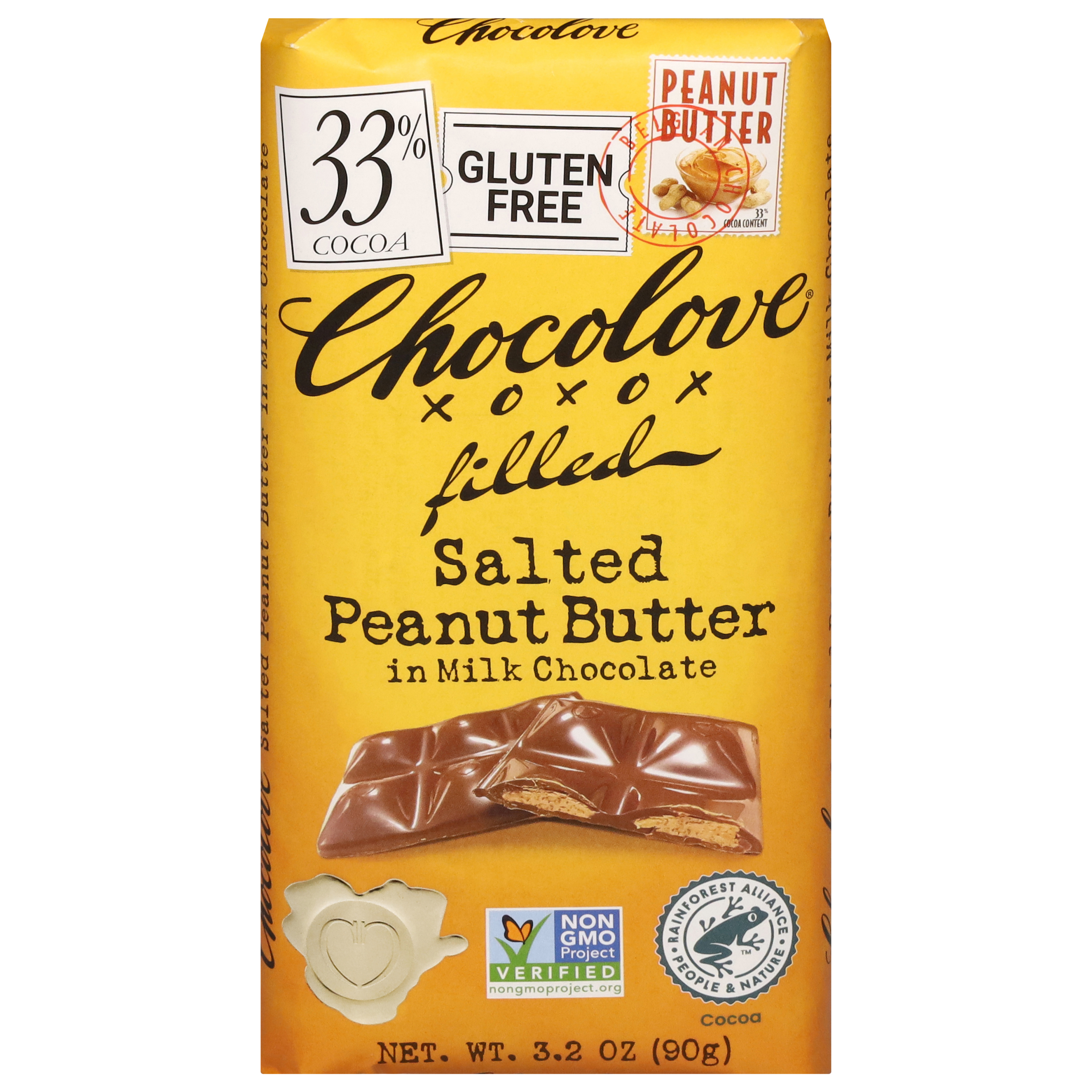 Chocolove 33% Cocoa Salted Peanut Butter Milk Chocolate
