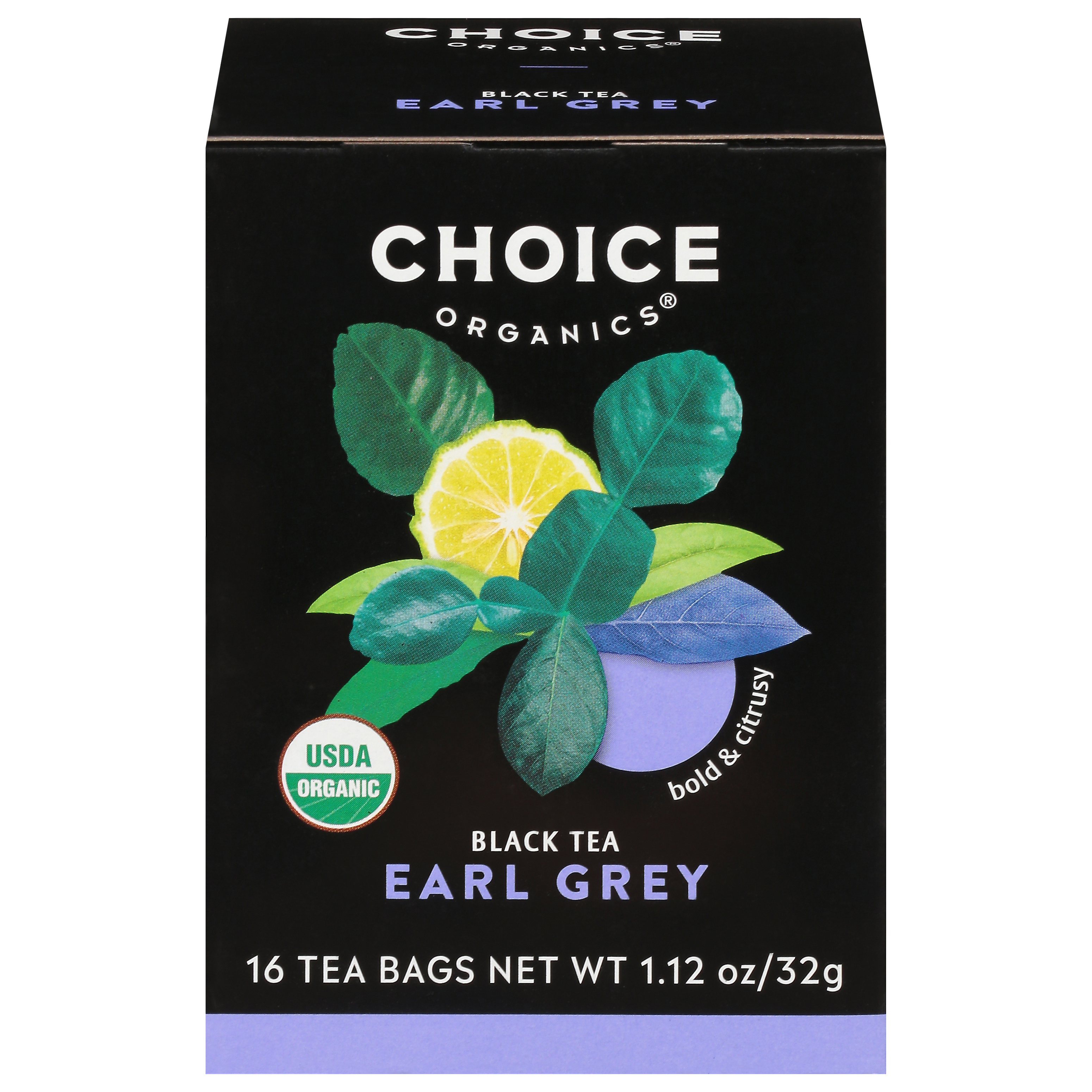 Choice Organics Tea Bags Earl Grey Black