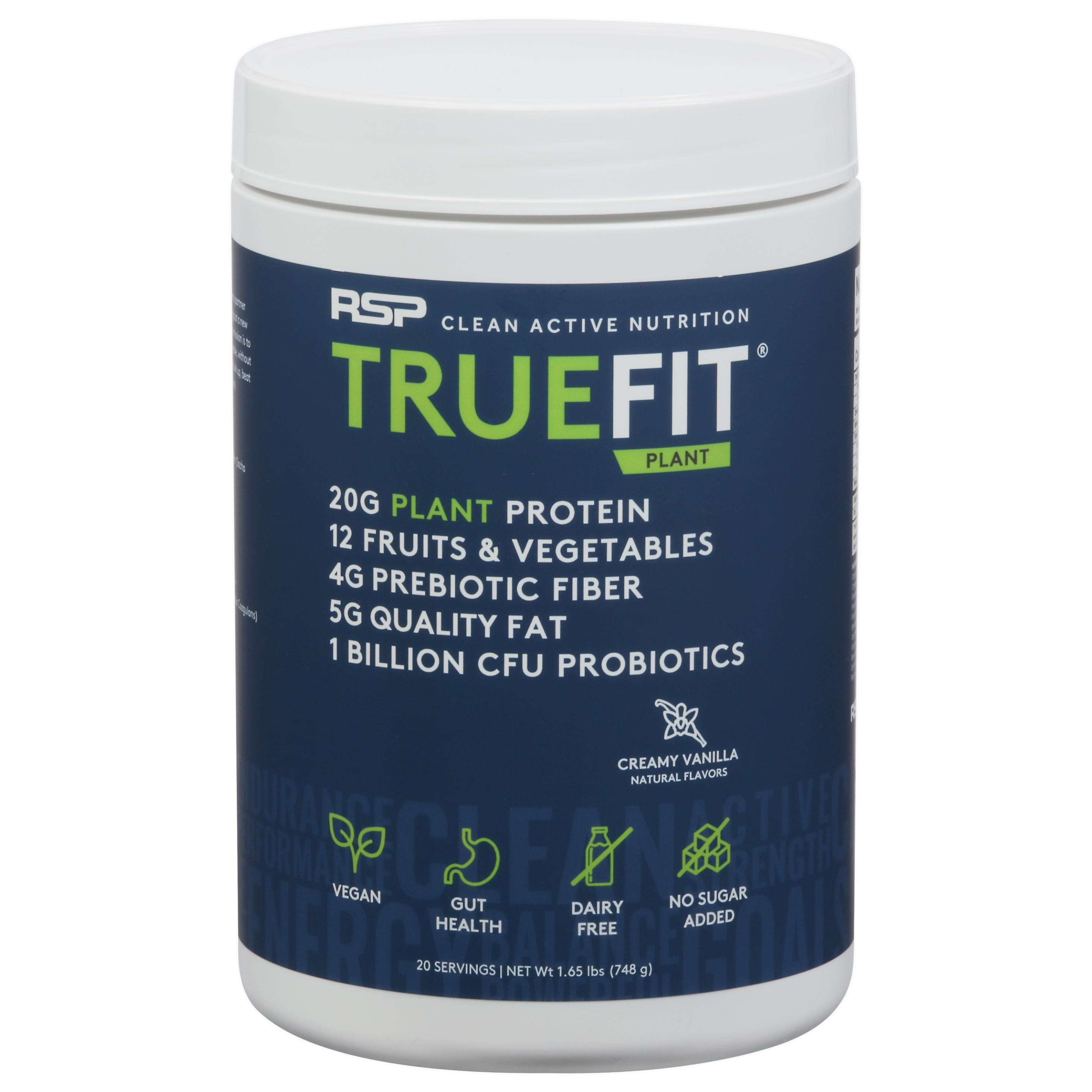 TrueFit Plant Creamy Vanilla Protein Powder 1