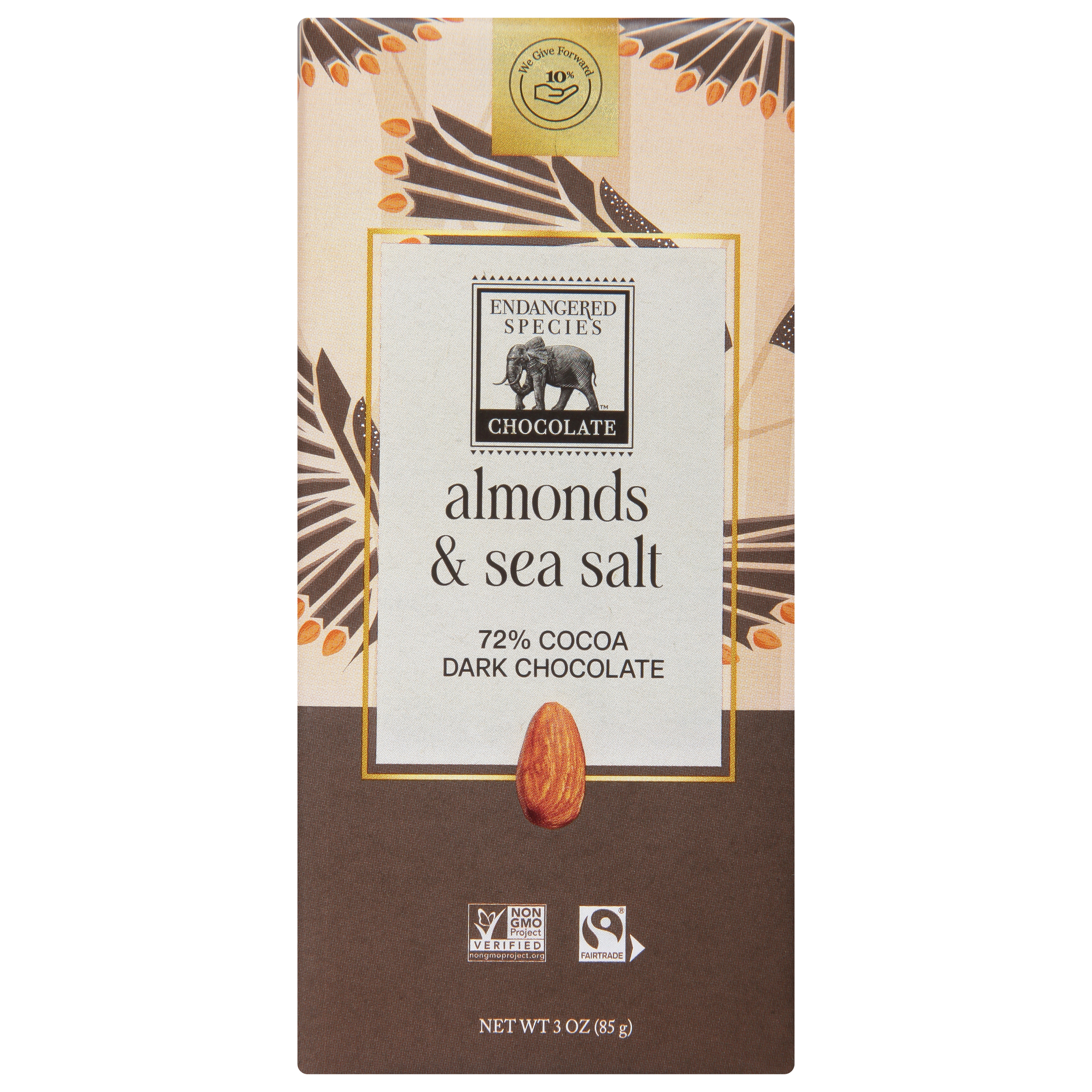 Endangered Species Chocolate Owl, Dk Choc w/Alm & SeaSalt