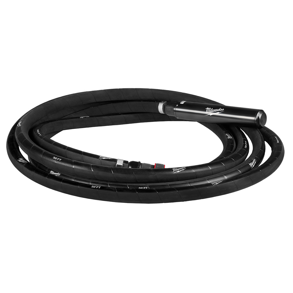 MX FUEL High Cycle Concrete Vibrator 32' Whip w/ 1.75" Head 