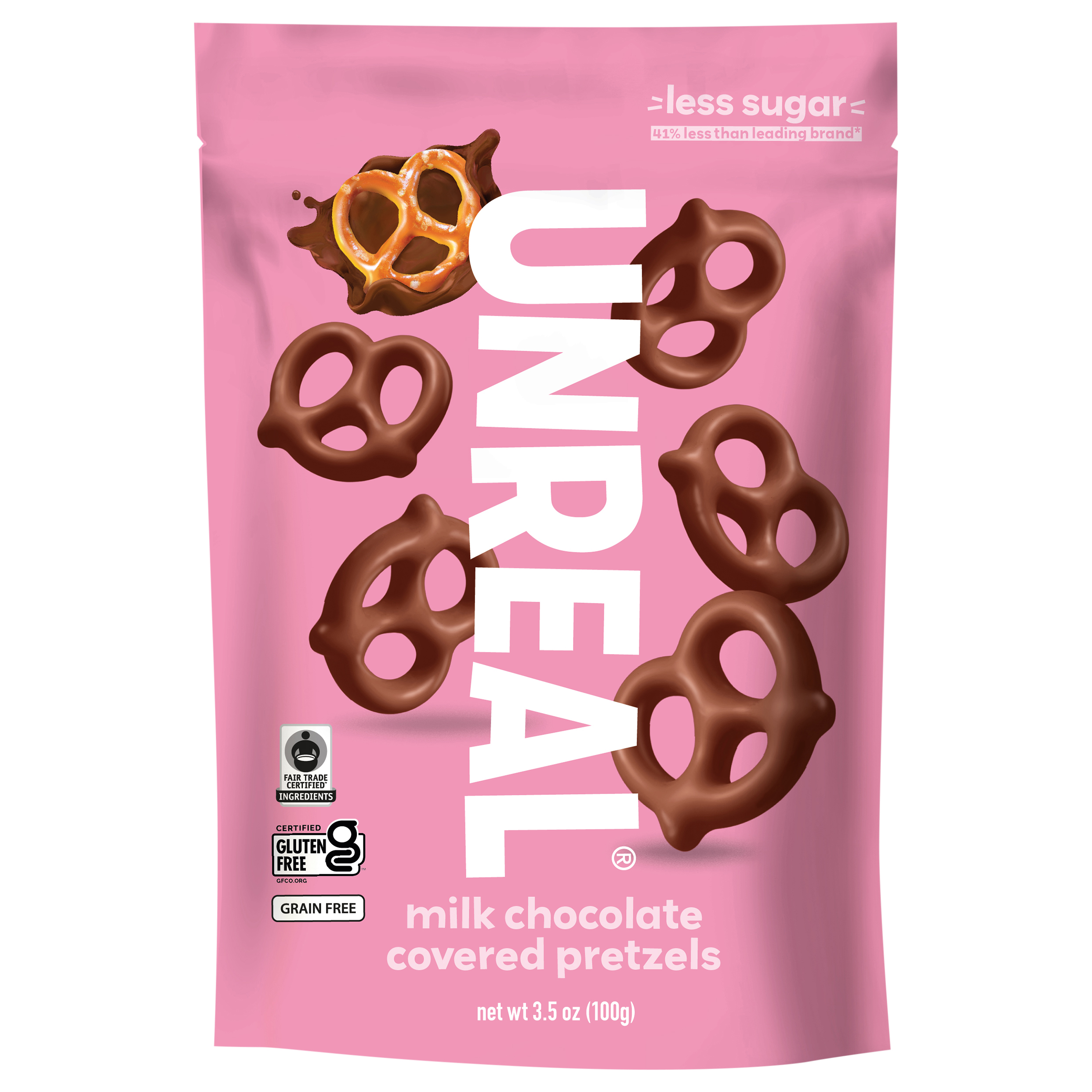 UNREAL Milk Chocolate Covered Pretzels (3.5 oz)