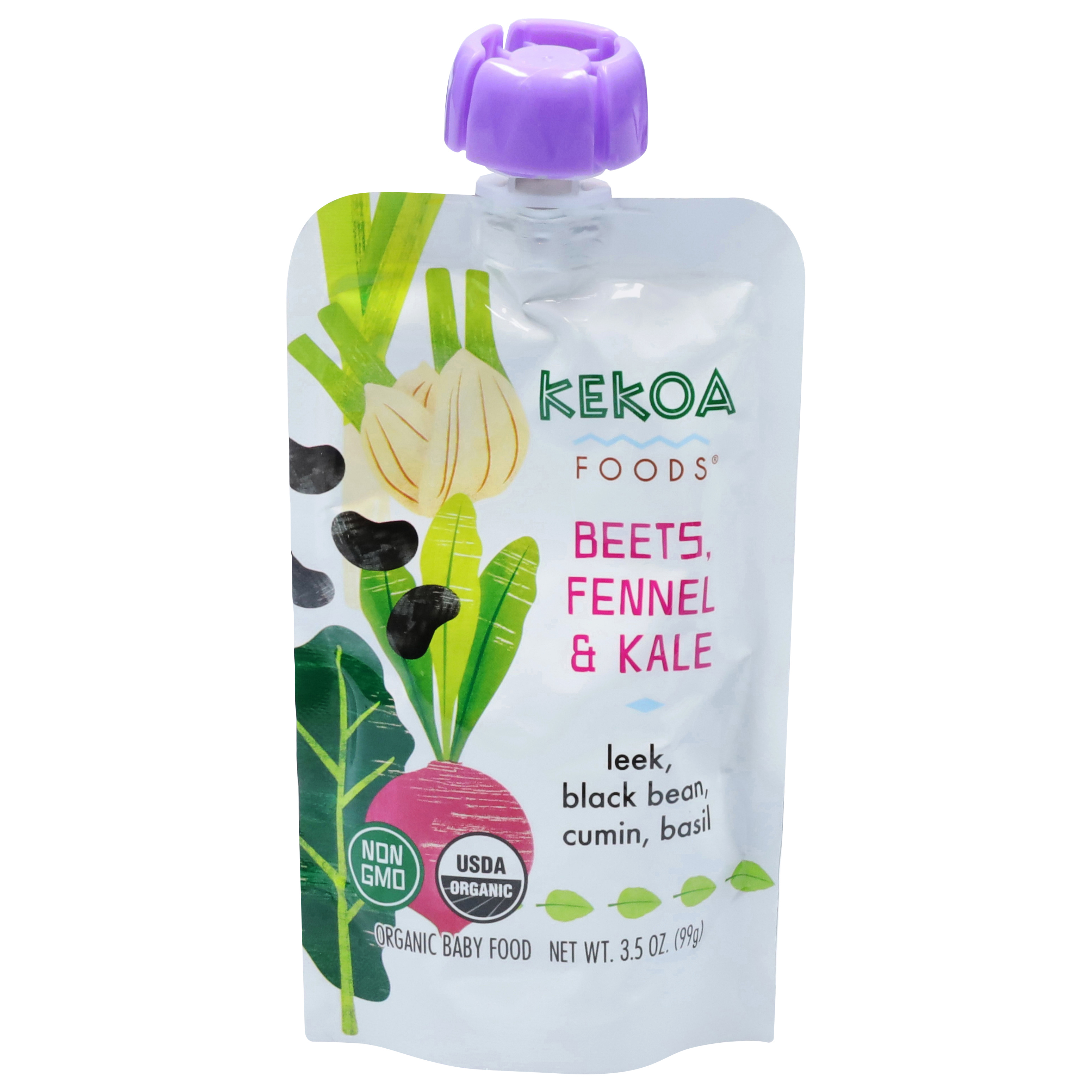 Kekoa Foods Organic Beets Fennel & Kale Baby Food