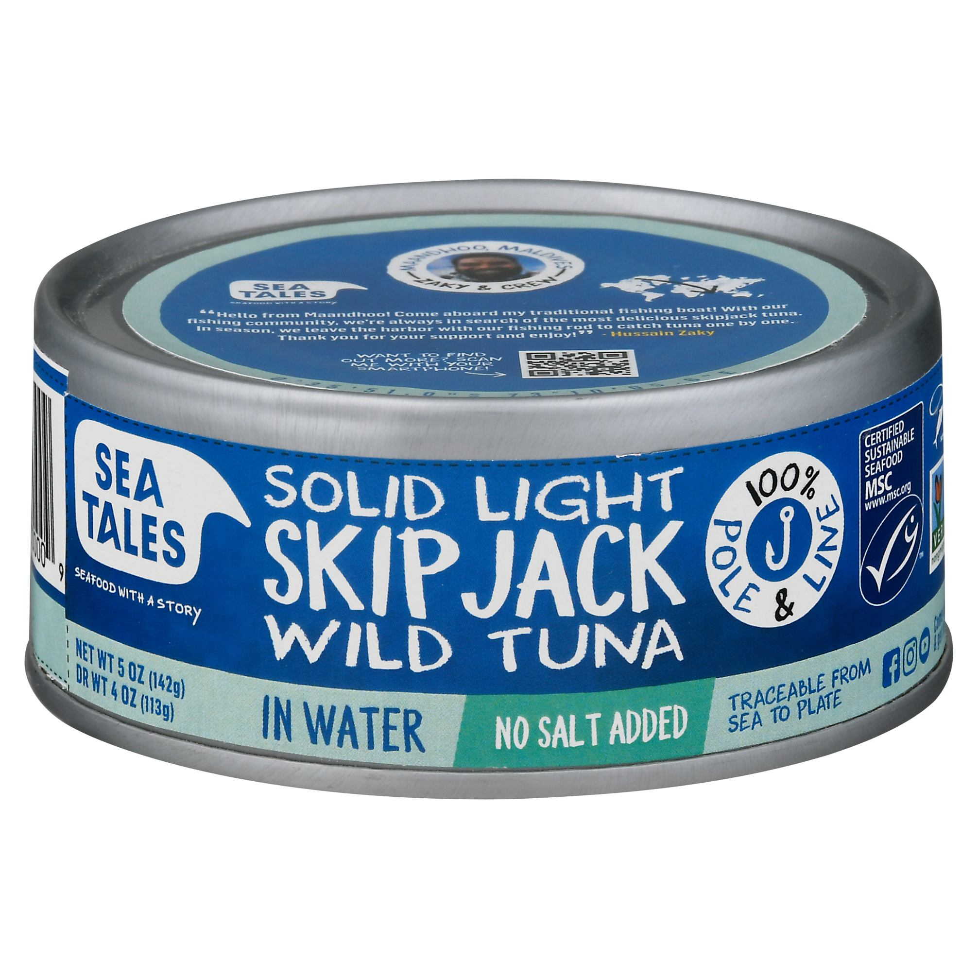Sea Tales Solid Light Skip Jack Tuna in Water