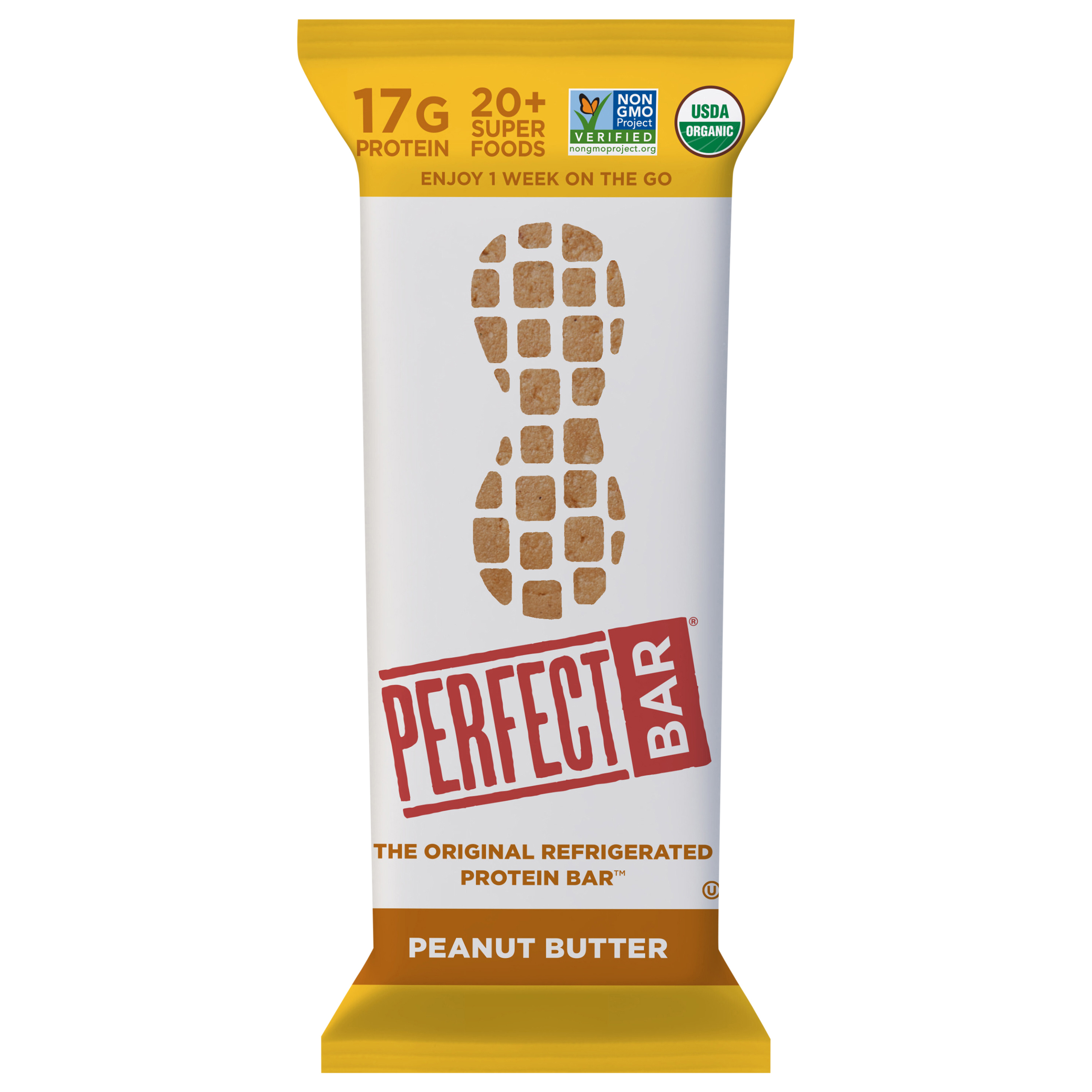 Perfect Bar Gluten-Free Peanut Butter Refrigerated Protein Bar, Organic,