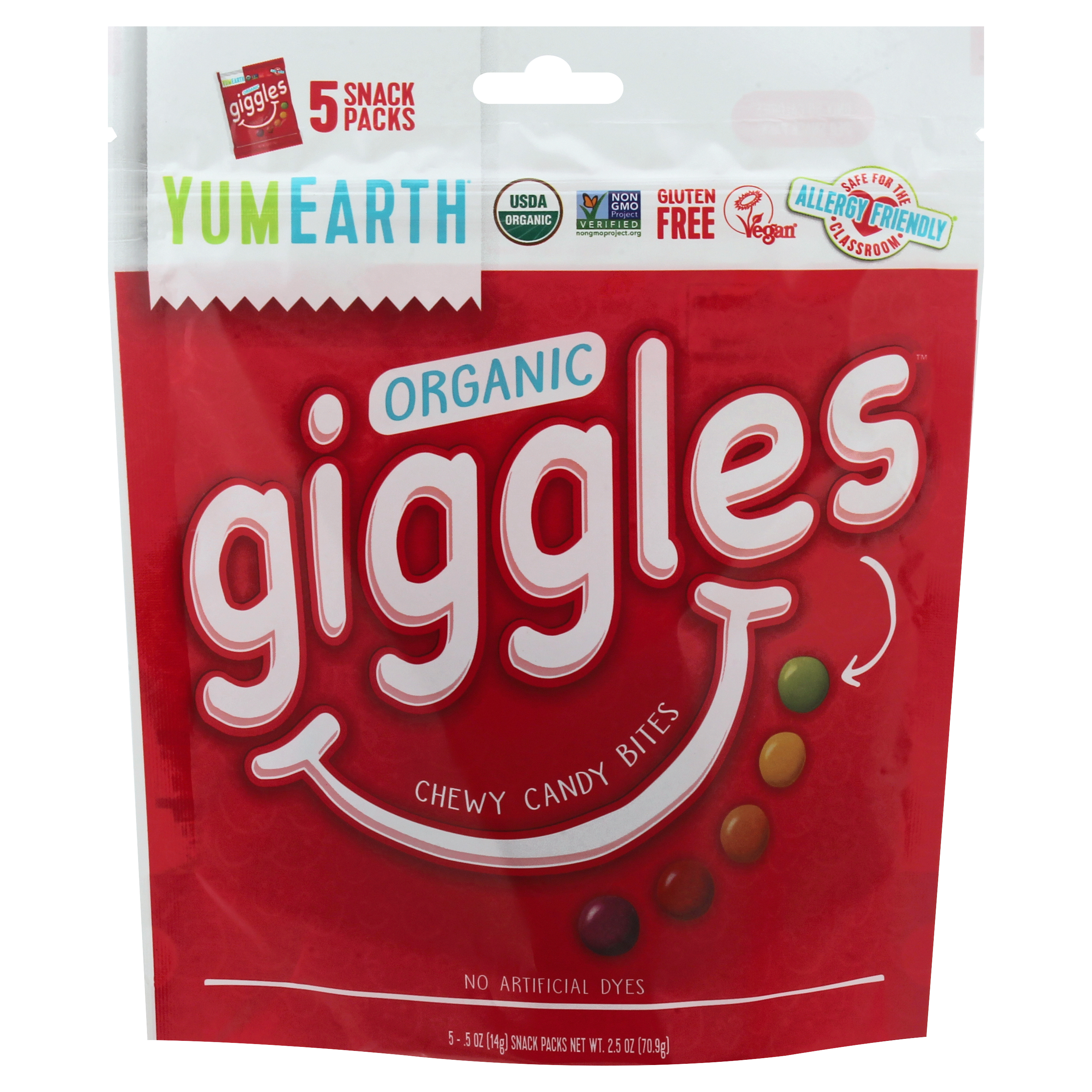 YumEarth Giggles Organic Chewy Candy Bites