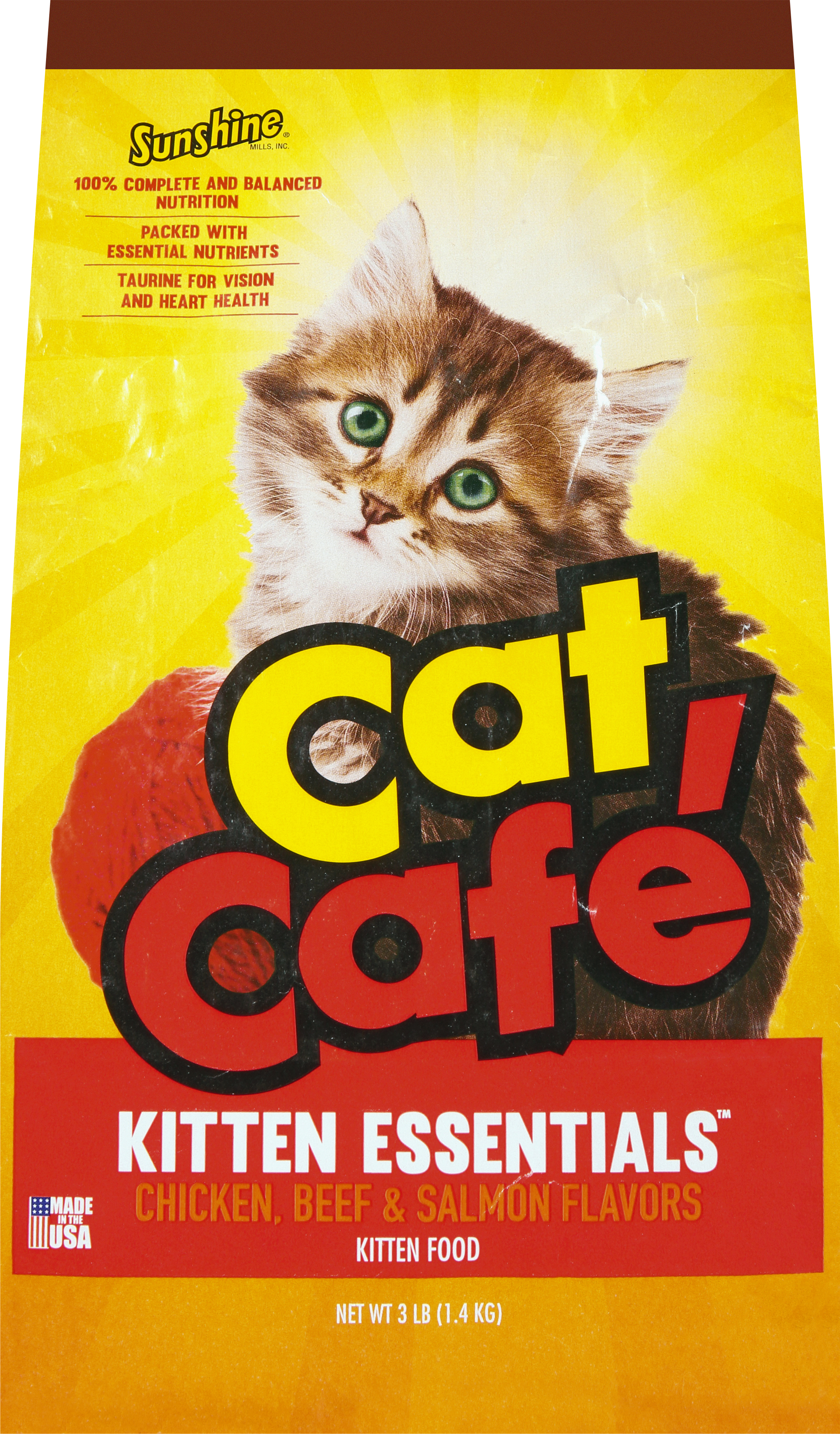 Cat Cafe Kitten Essentials Chicken, Beef & Salmon Flavors Kitten Food 3 lb