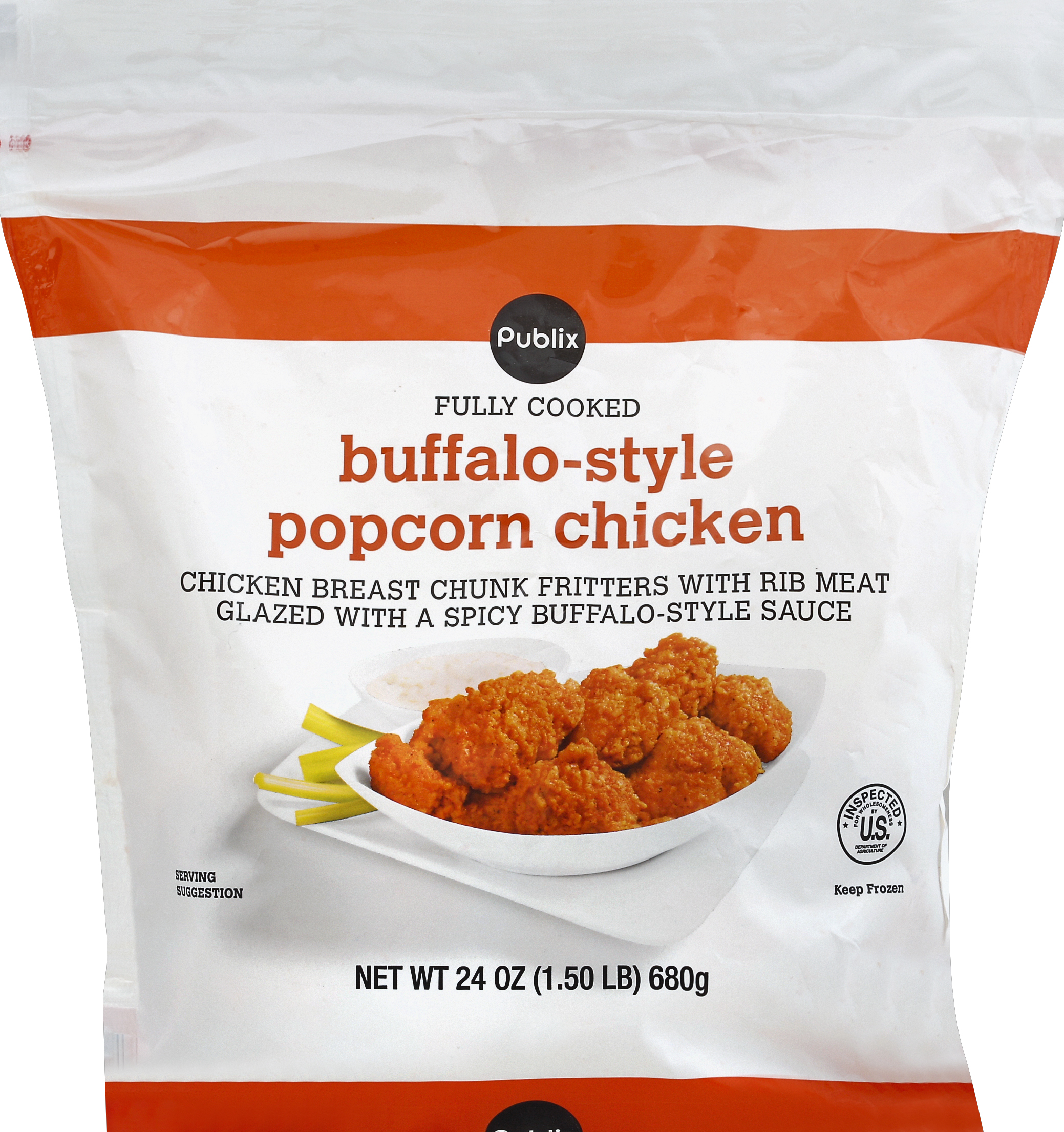 Publix BuffaloStyle Popcorn Chicken 24 oz RESEALABLE BAG