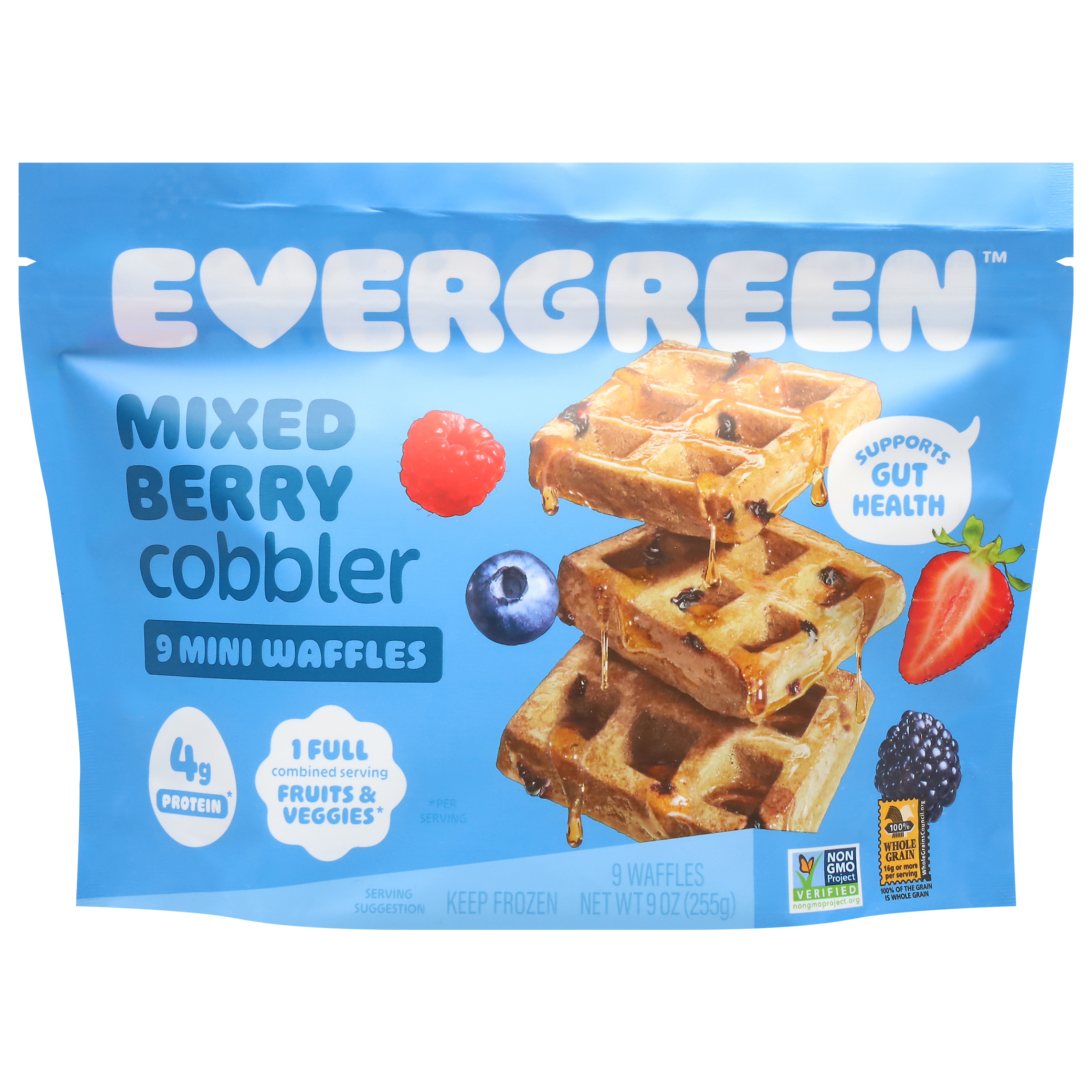 Evergreen Mixed Berry Cobbler Waffles Mini