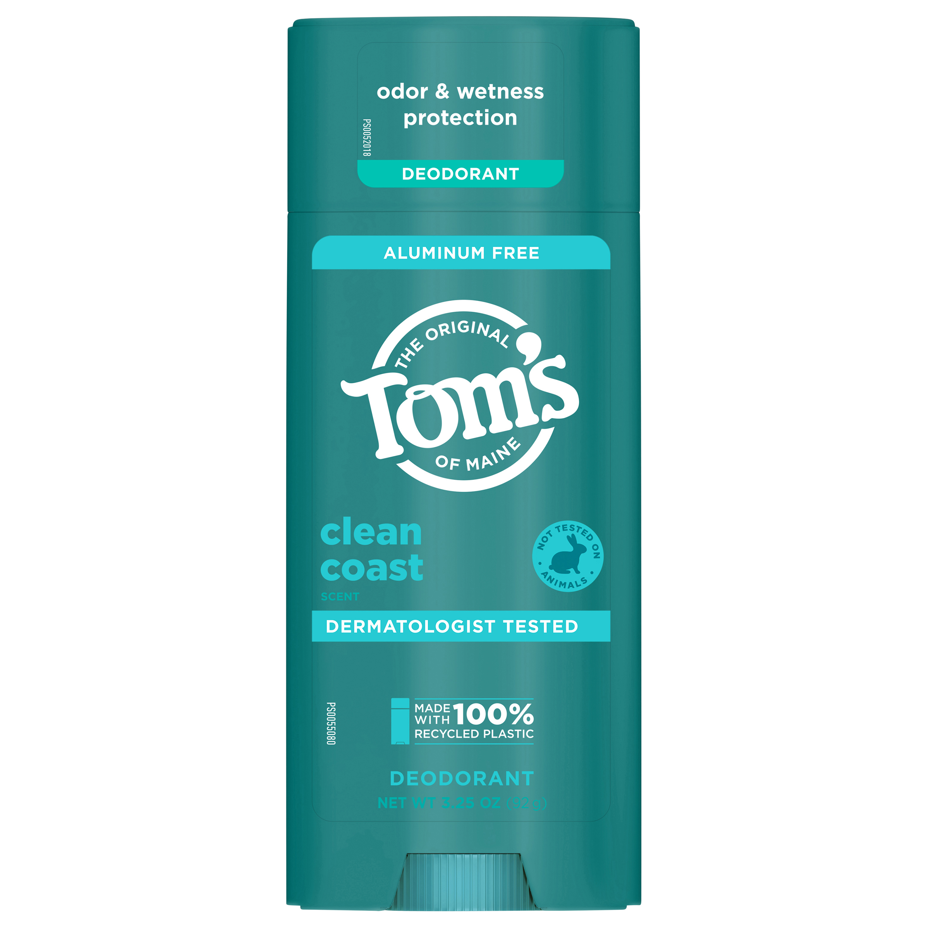 Tom’s of Maine Clean Coast Natural Deodorant for Men and Women, Aluminum Free, 3.25 Oz.