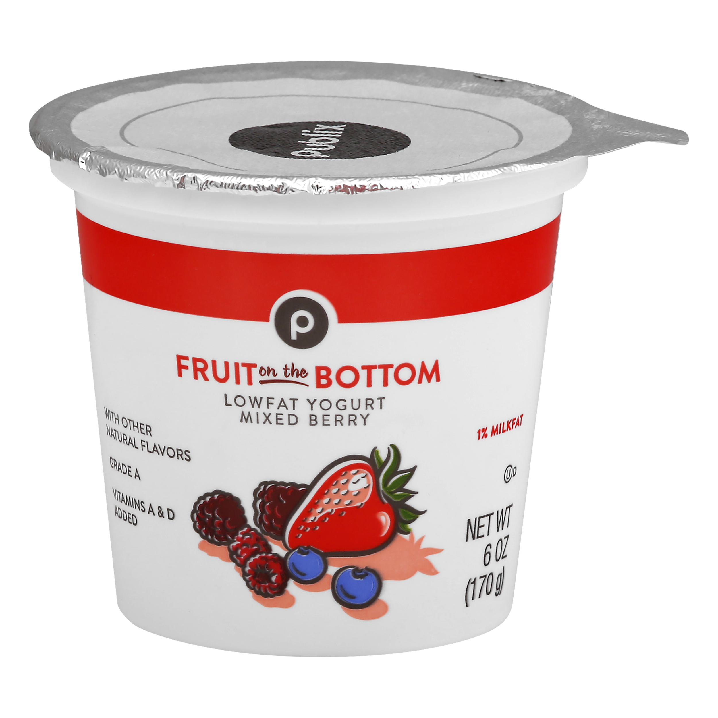 Publix Fruit on the Bottom Lowfat Mixed Berry Yogurt 6 oz CUP\TUB