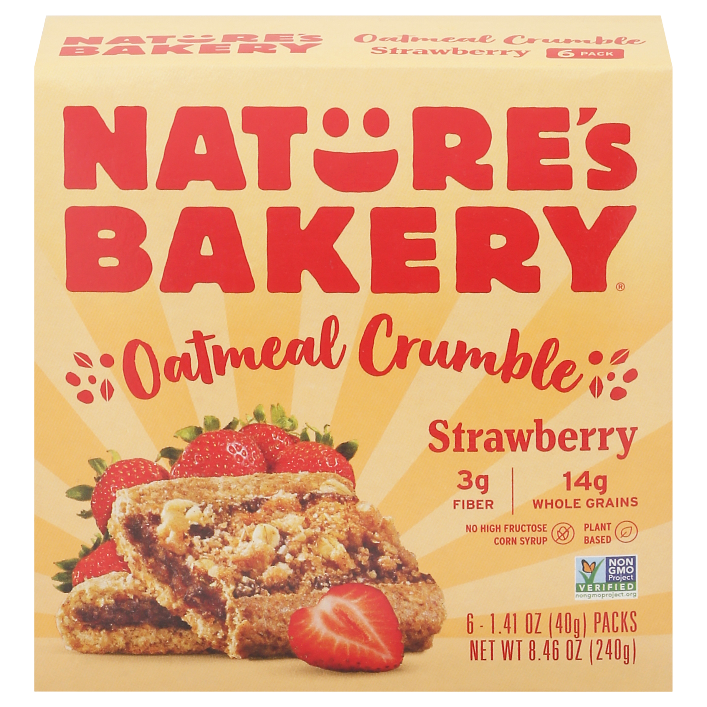 Nature's Bakery Strawberry Oatmeal Crumble 6 - 1.41 oz Packs