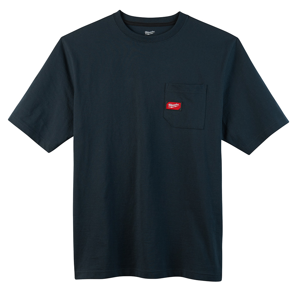 Heavy Duty Pocket T-Shirt - Short Sleeve - Blue M Image