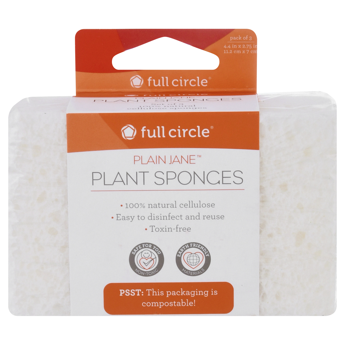 Full Circle Plain Jane Plant Sponges
