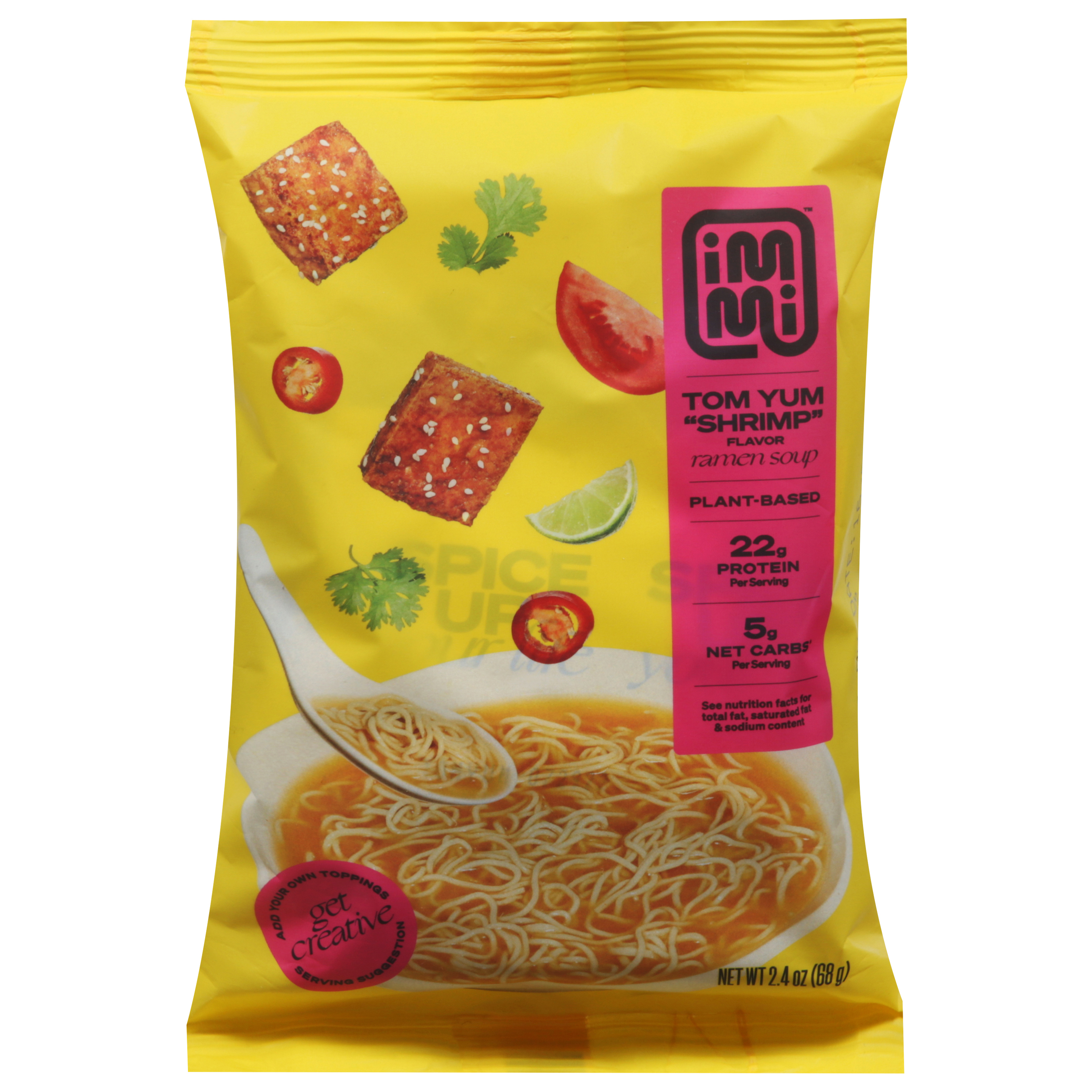 Immi Plant-Based Tom Yum Shrimp Flavor Ramen Soup
