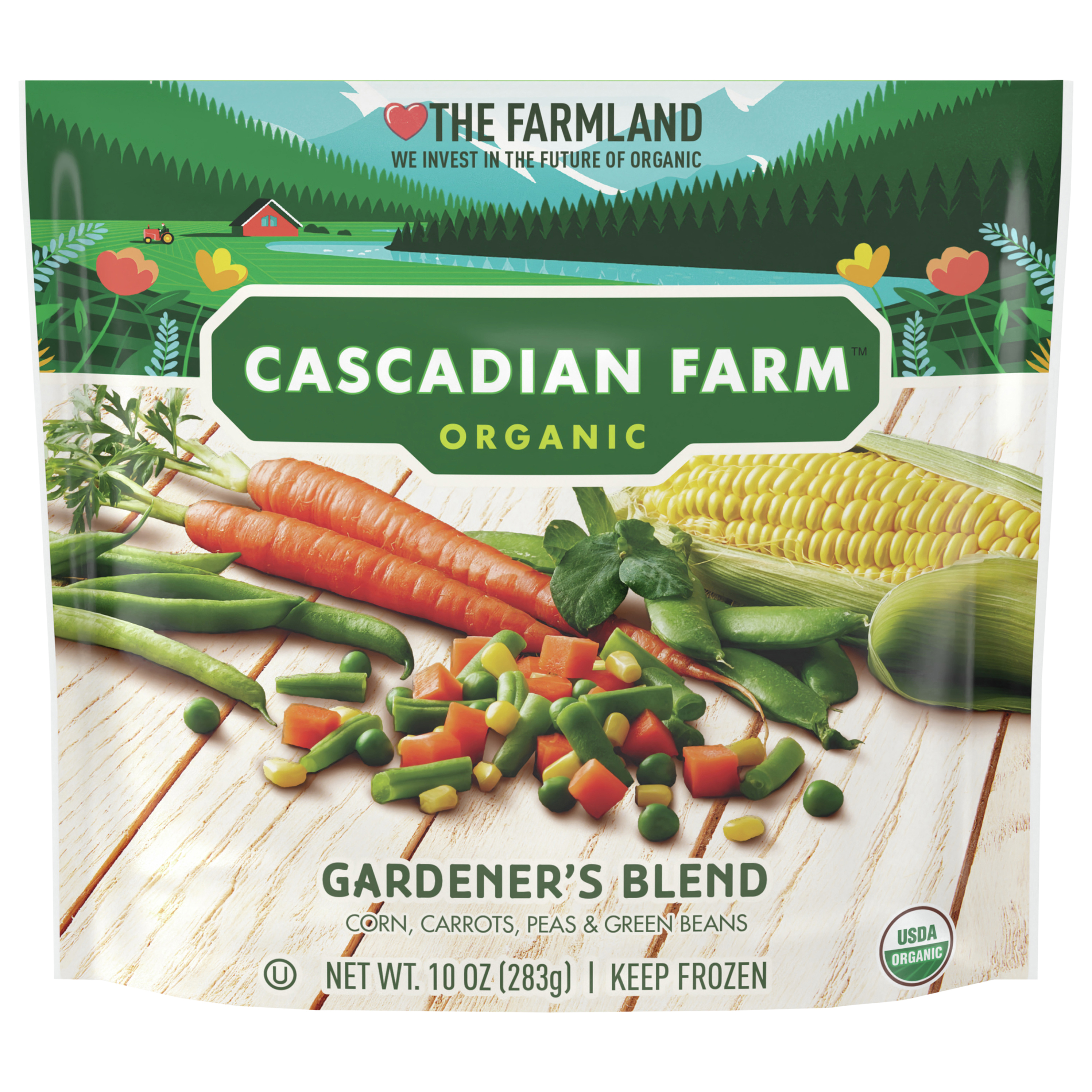 Cascadian Farm Organic Gardener's Blend Frozen Vegetables – Corn, Carrots, Peas & Green Beans, 10 oz.