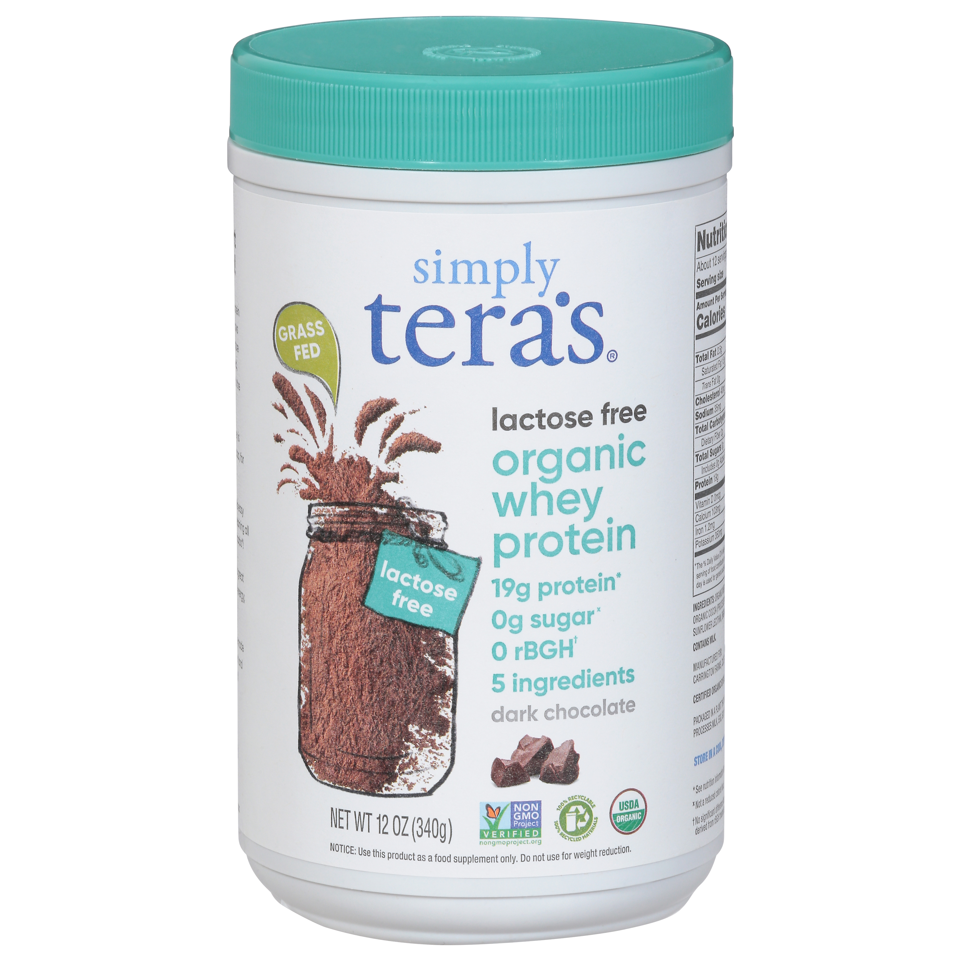 Simply Tera's Organic Dark Chocolate Whey Protein