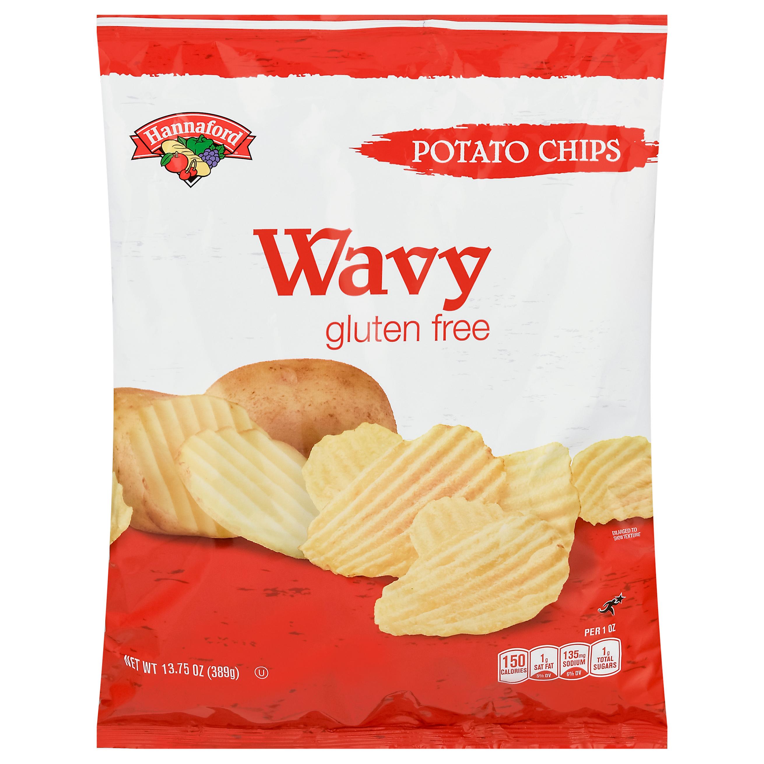 Hannaford Gluten Free Wavy Potato Chips 13.75 oz