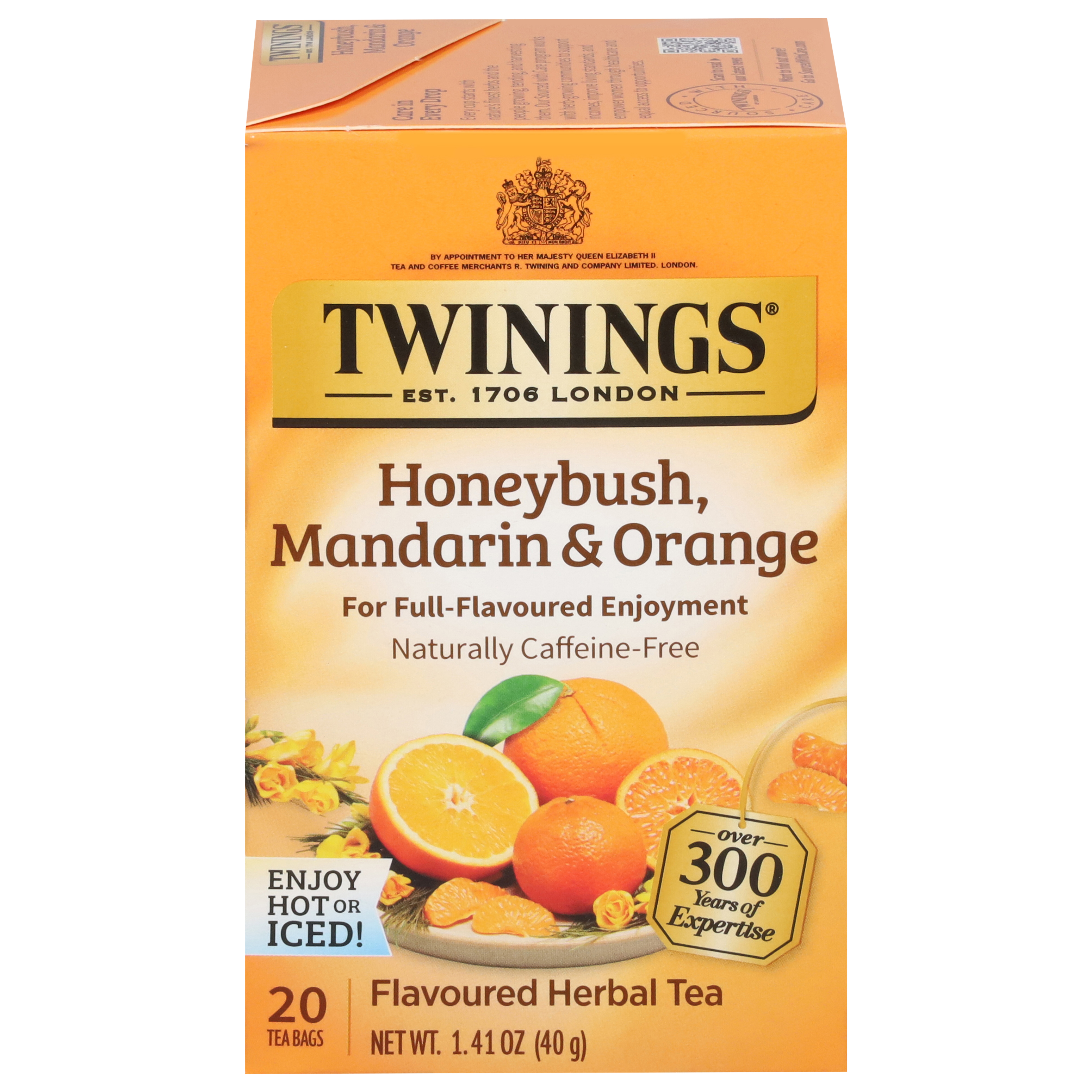 Twinings Honeybush, Mandarin & Orange Flavoured Herbal Tea 20 Tea Bags