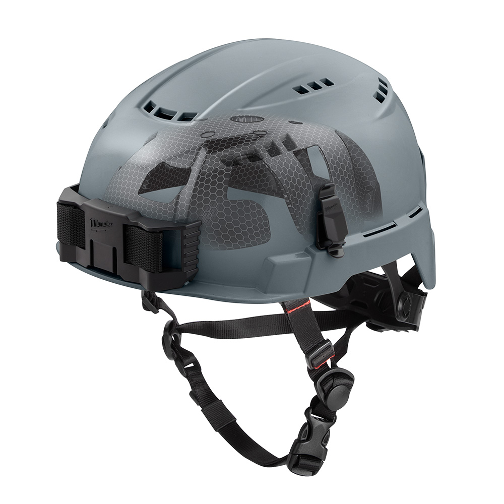 BOLT Gray Vented Safety Helmet with IMPACT ARMOR Liner (USA) - Type 2, Class C