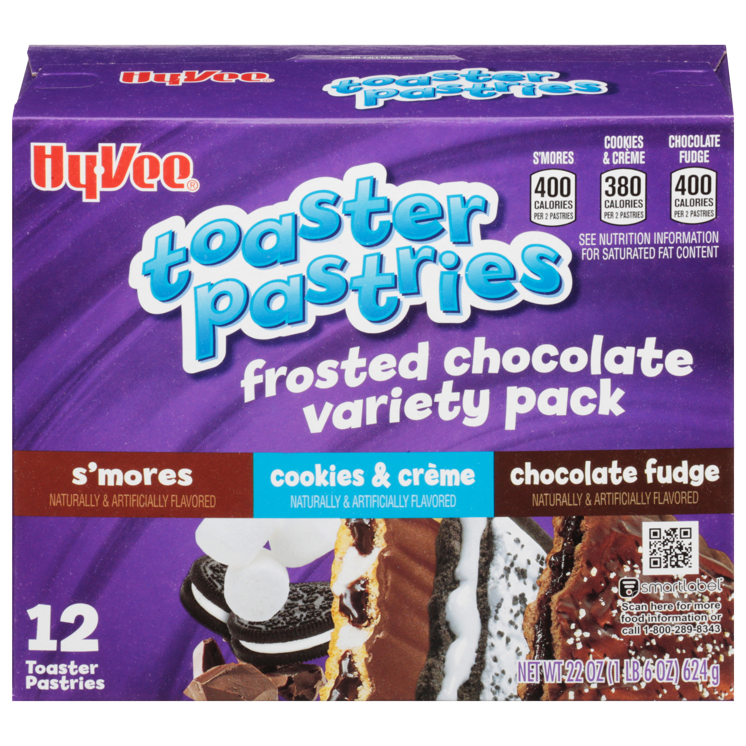 HyVee Variety Pack Frosted Chocolate Toaster Pastries 12 ea