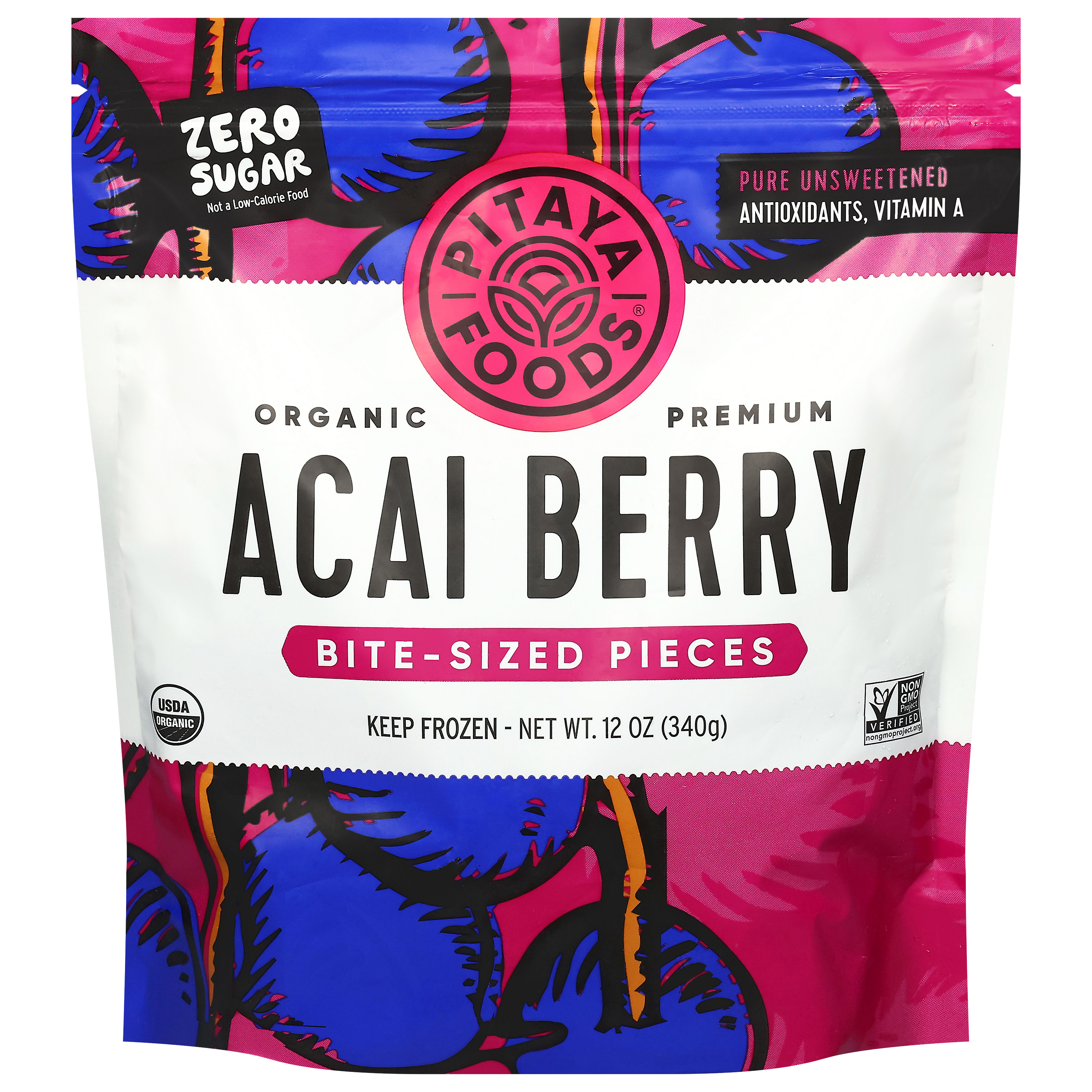 Pitaya Foods Organic Premium Acai Berry Bite-Sized Pieces