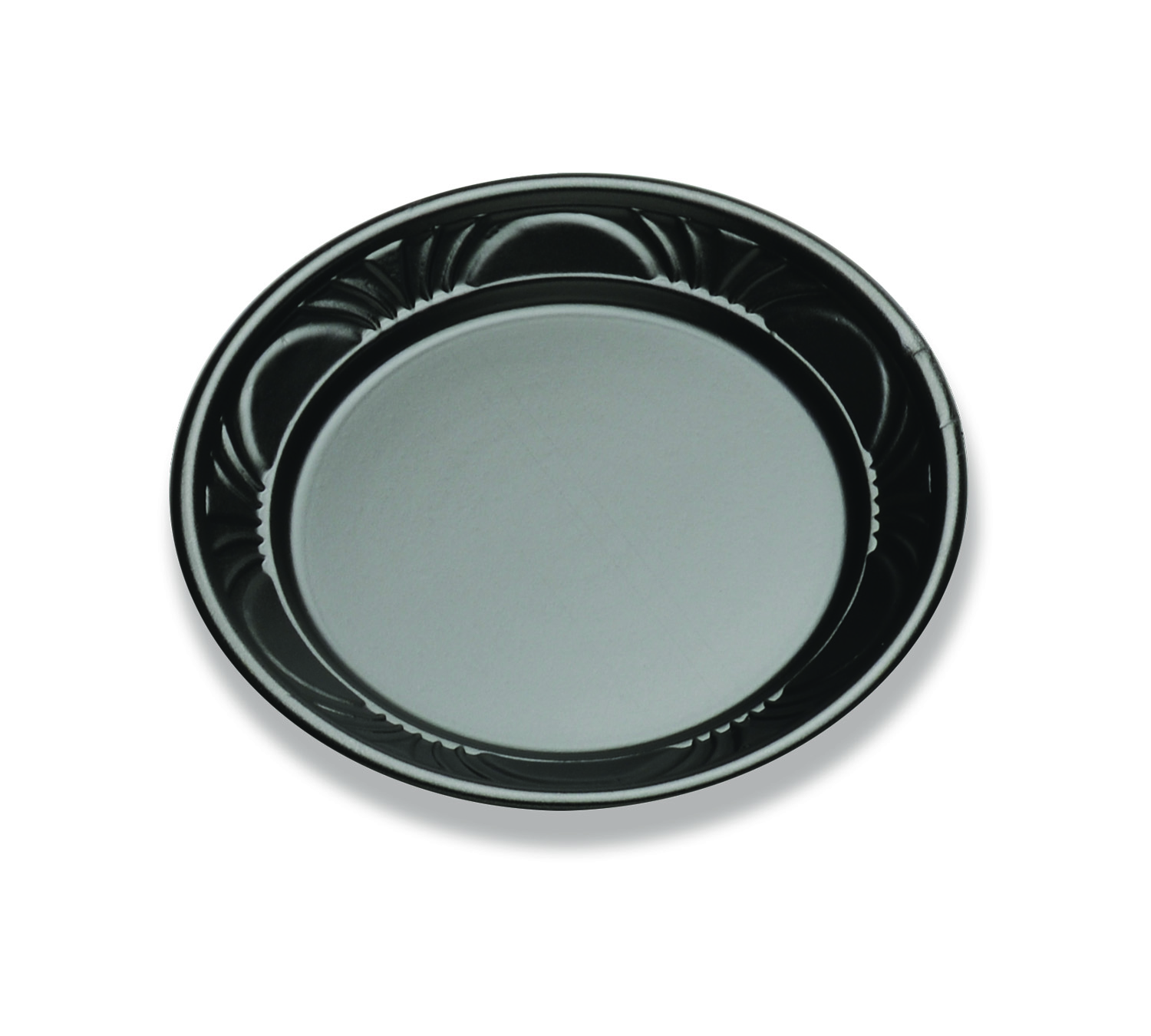 BP06P-07 6" BLK PLATE 1M/CS BLACK PEARL PLASTIC