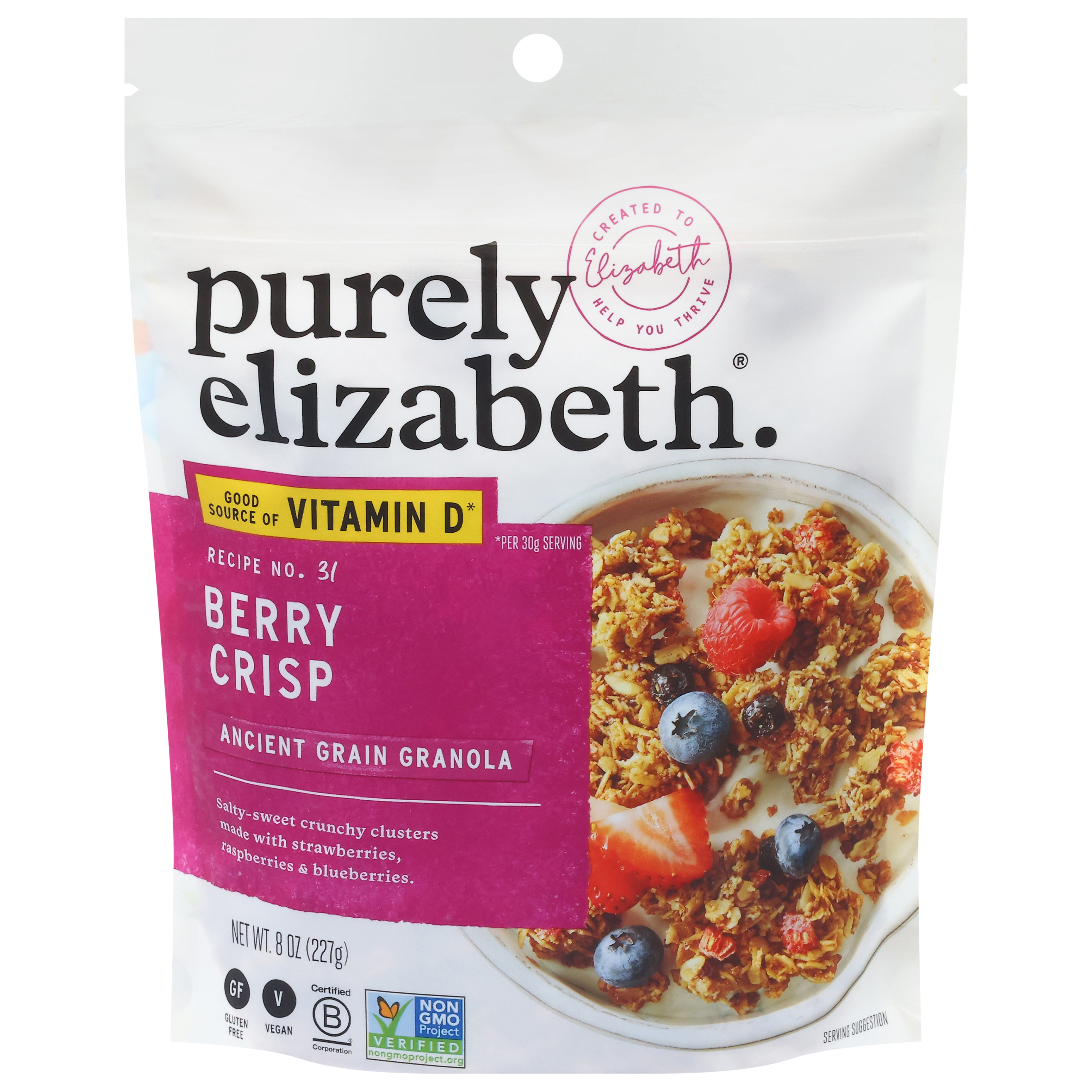 Purely Elizabeth Recipe No. 31 Berry Crisp Ancient Grain Granola