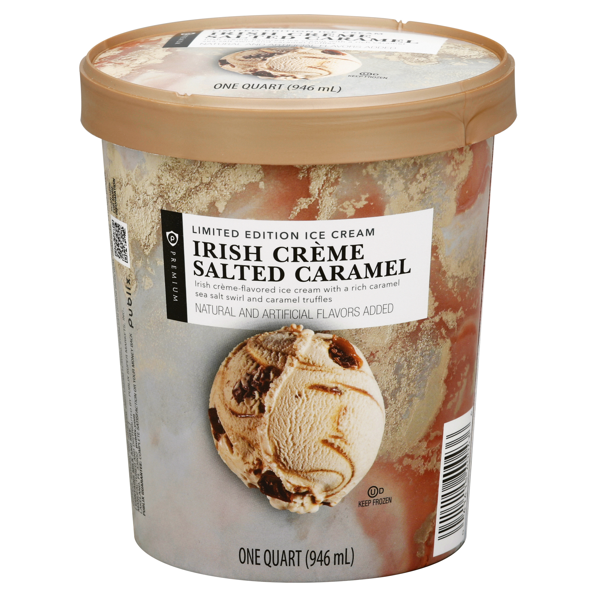 Publix Premium Irish Creme Salted Caramel Ice Cream 1 0 Qt Cup Tub