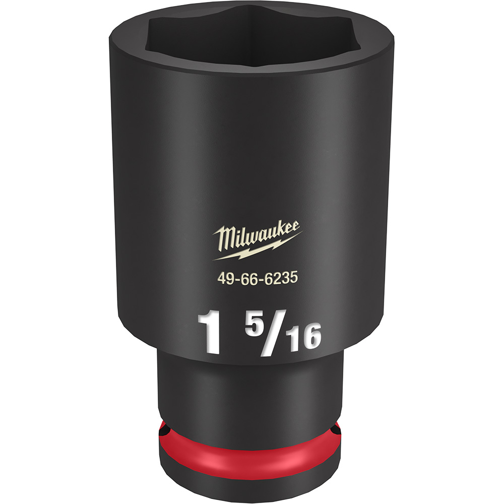 Product image for Milwaukee 49-66-6235 SHOCKWAVE™ Impact Duty™ 1-5/16" Deep 6-Point Socket, 1/2" Drive