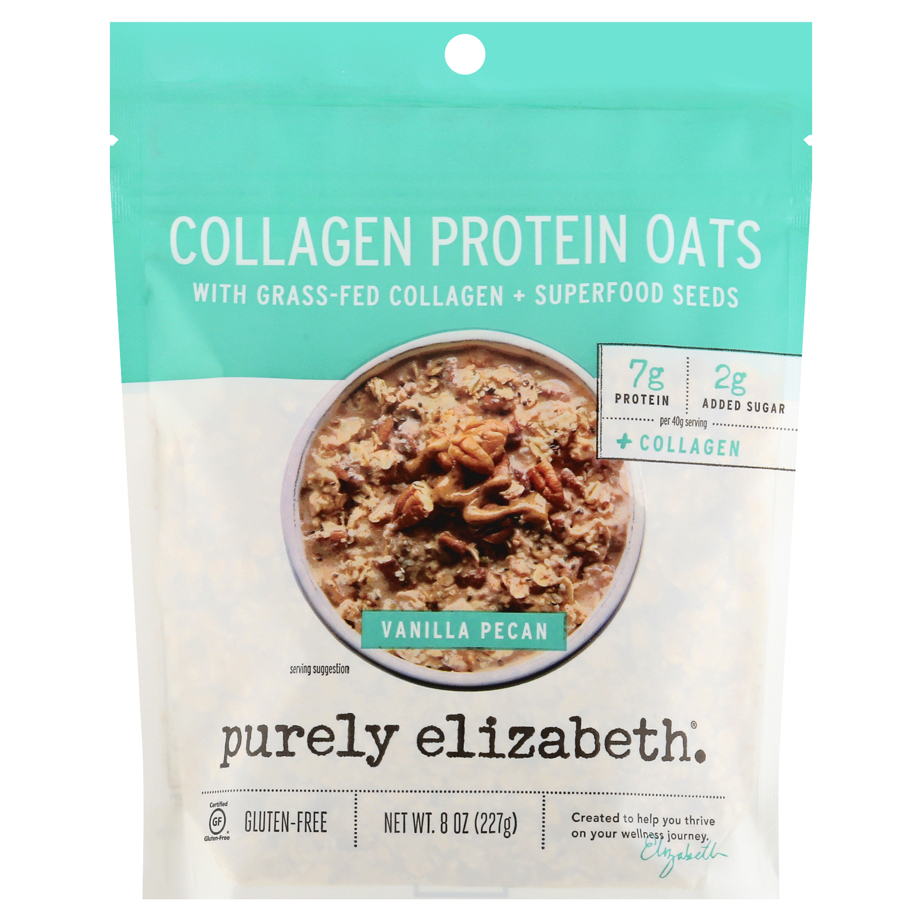 Purely Elizabeth Vanilla Pecan Collagen Protein Oats